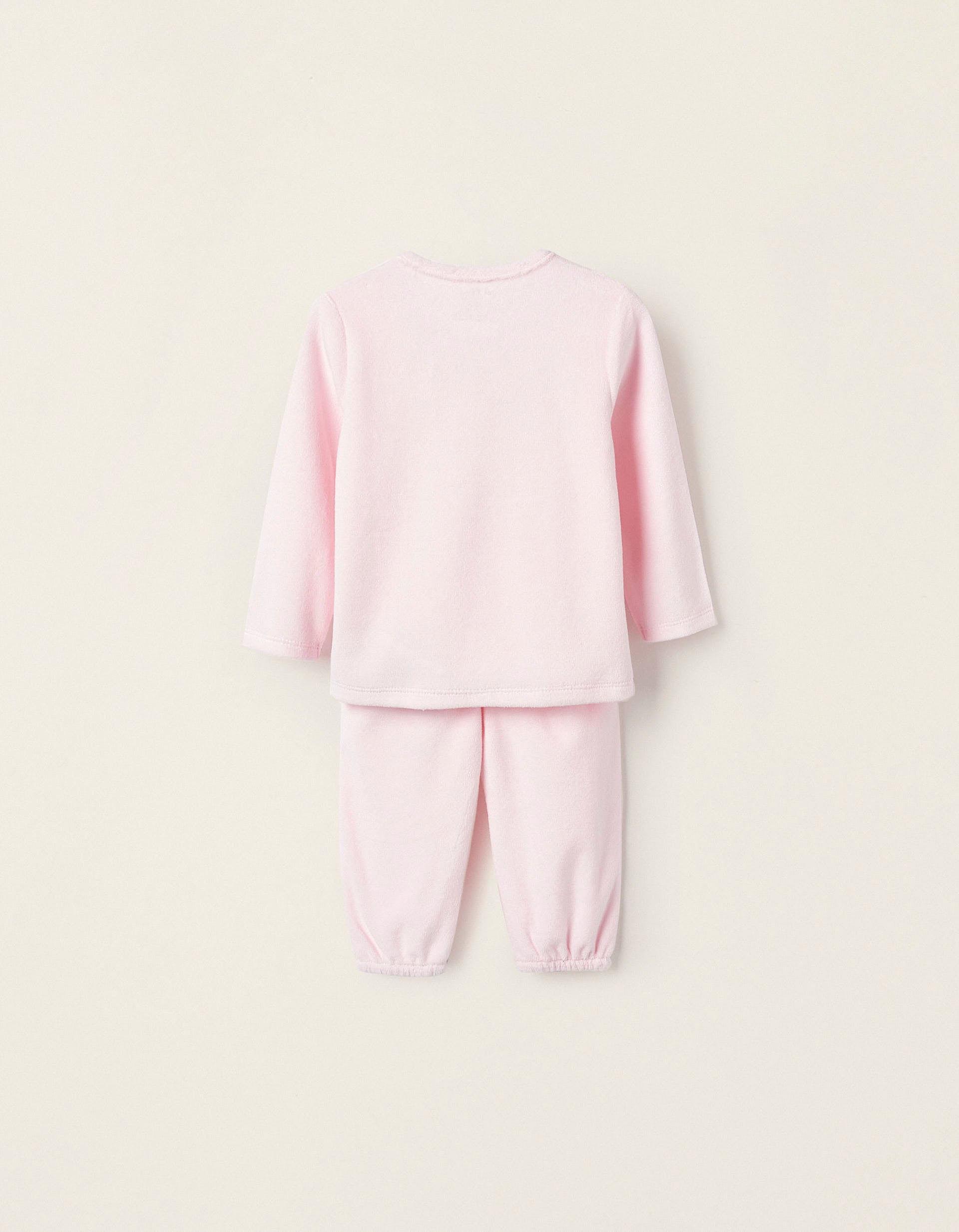 Velvet Pyjama for Baby Girls 'Dear Dad', Pink