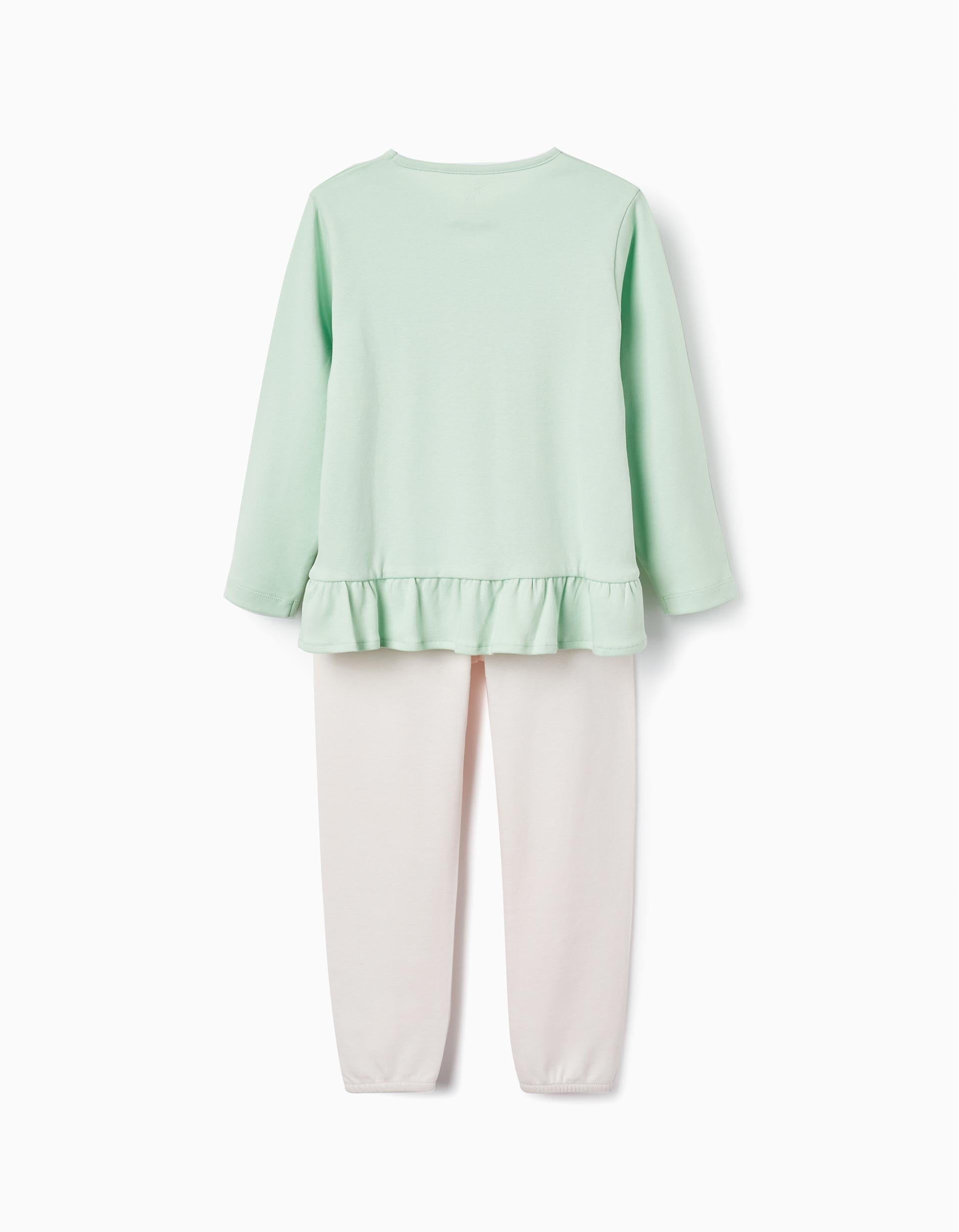 Cotton Pyjama for Girls 'Glow in the Dark - Fairies', Green/Pink