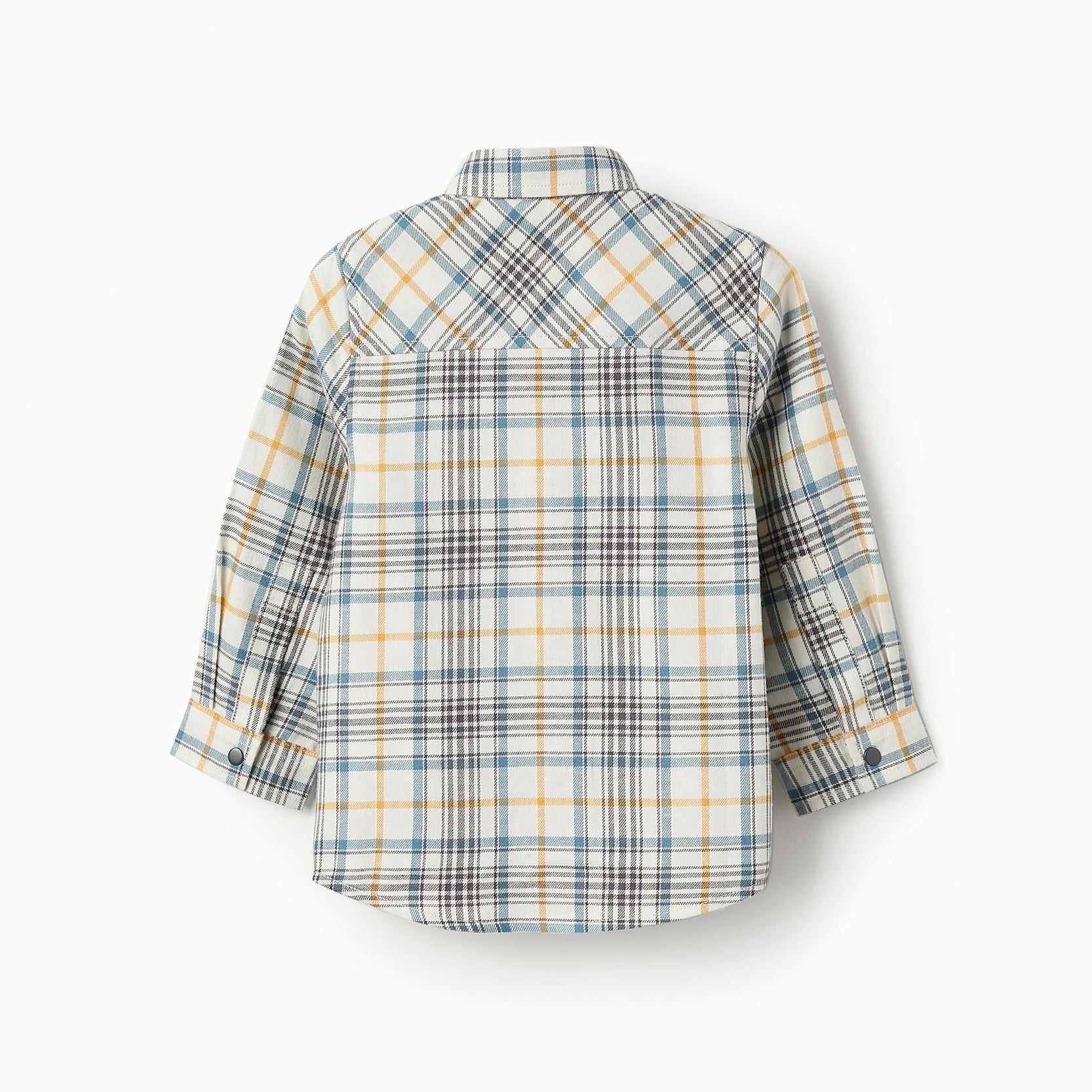 Flannel Checked Shirt for Baby Boys, Beige