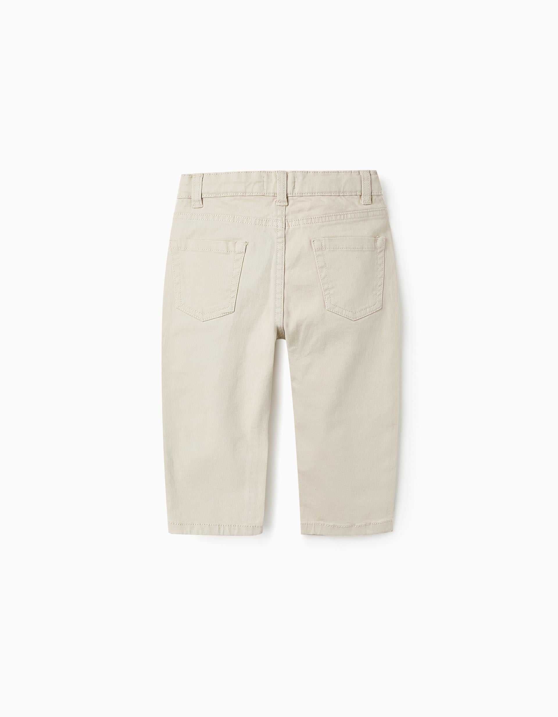 Twill trousers for Baby Boys, Beige