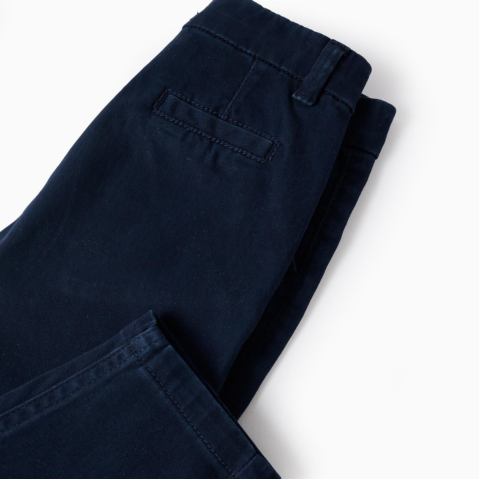 Twill Chino Trousers for Baby Boys, Dark Blue