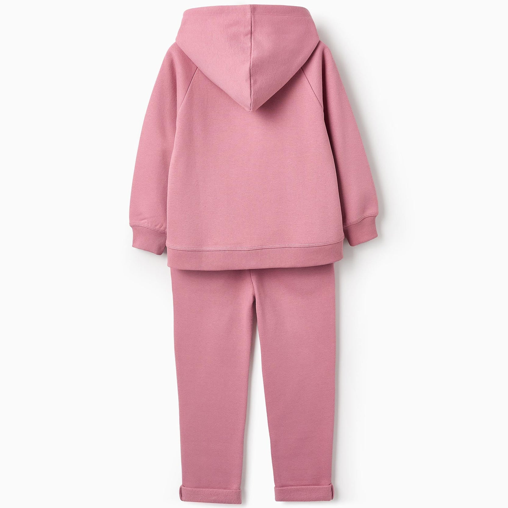 Jacket + T-shirt + Joggers for Girls 'New York', Pink/White