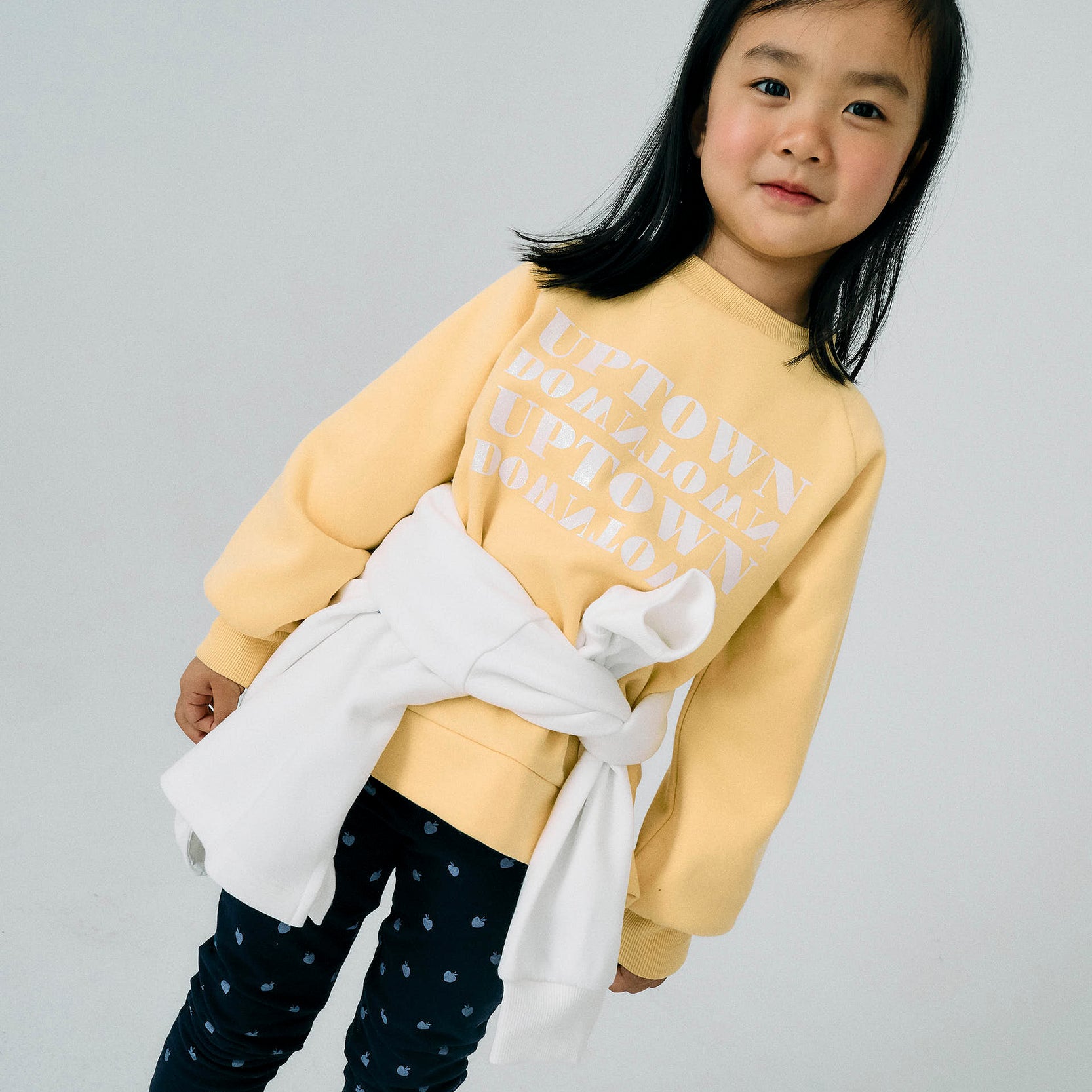 Fleece Sweatshirt for Girls 'NYC', Yellow