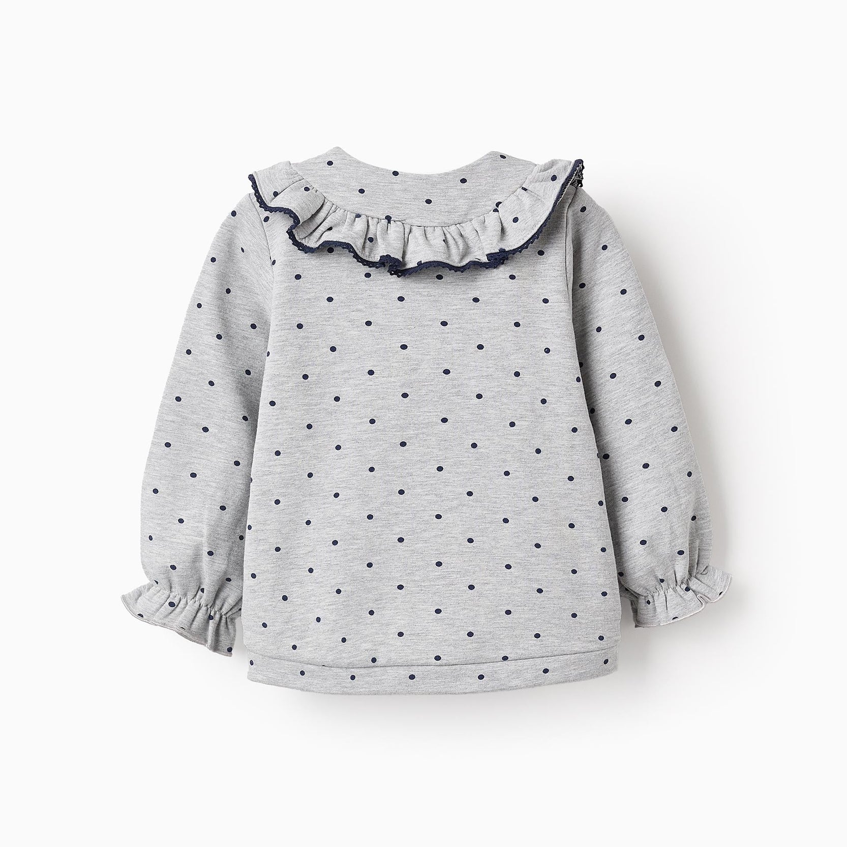 Polka Dot Jacket for Baby Girls, Grey