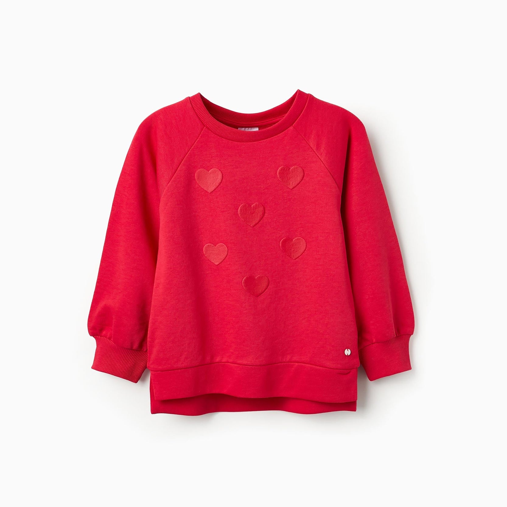 Sweatshirt for Girls 'Hearts', Red