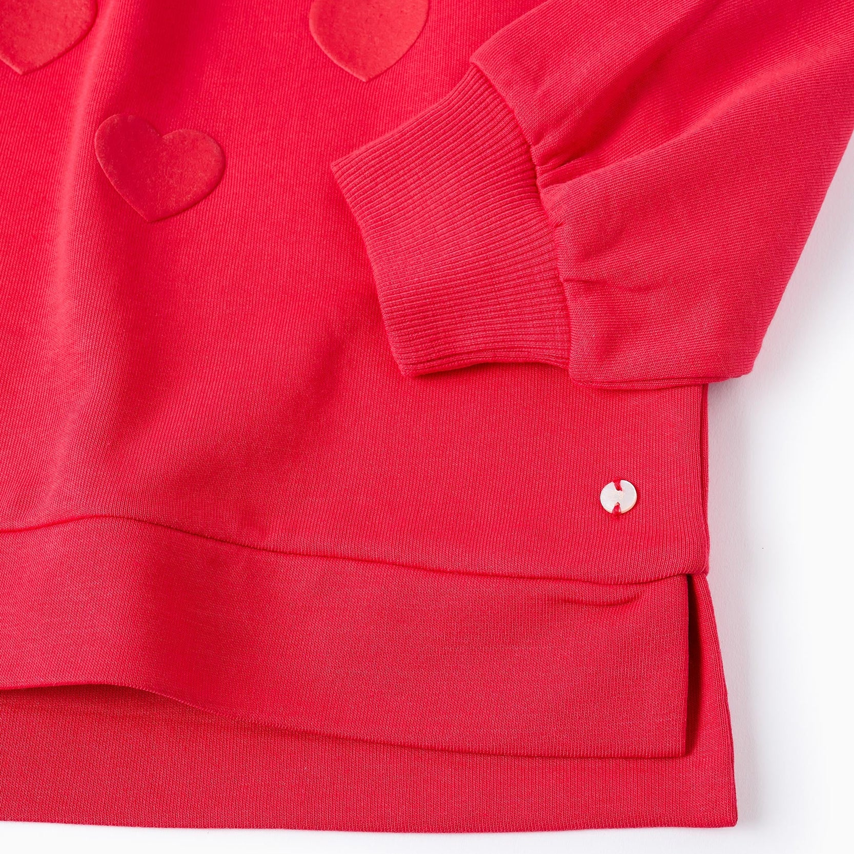 Sweatshirt for Girls 'Hearts', Red