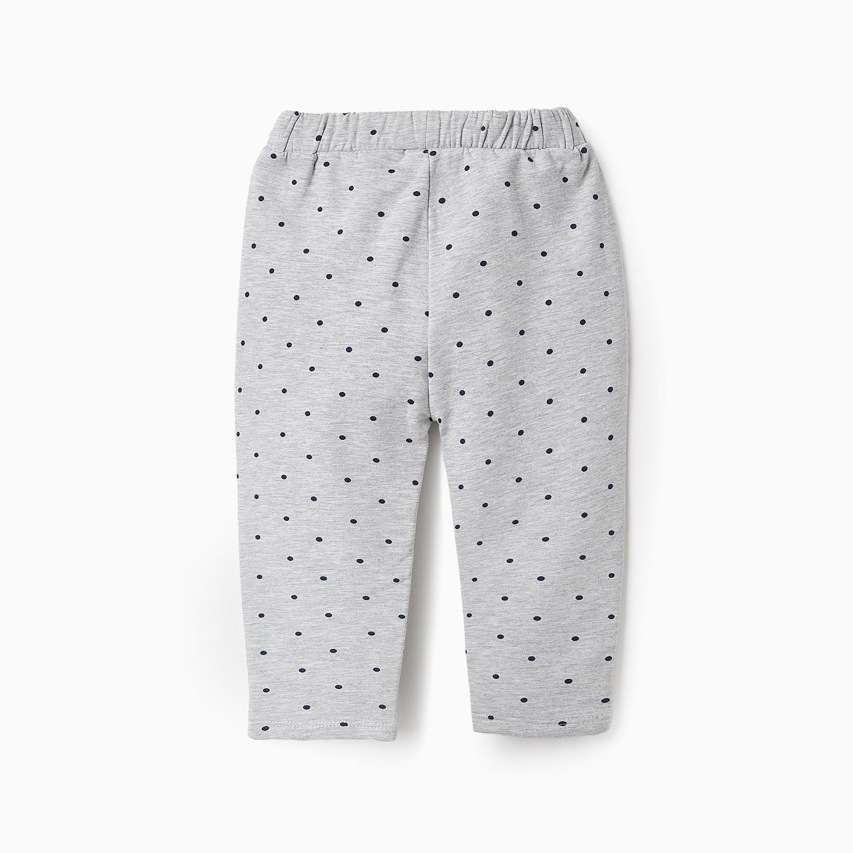 Polka Dot Trousers for Baby Girls, Grey/Dark Blue
