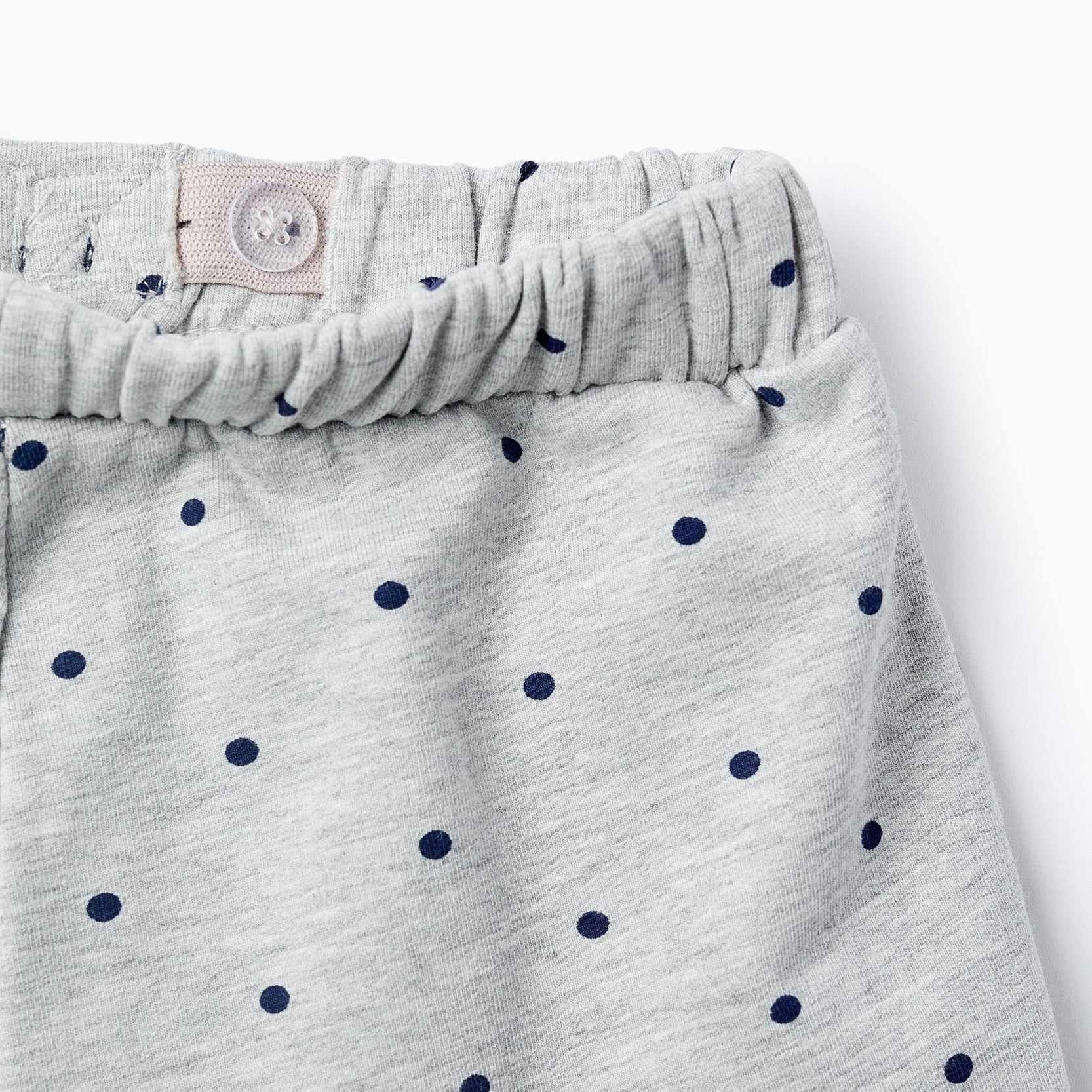 Polka Dot Trousers for Baby Girls, Grey/Dark Blue