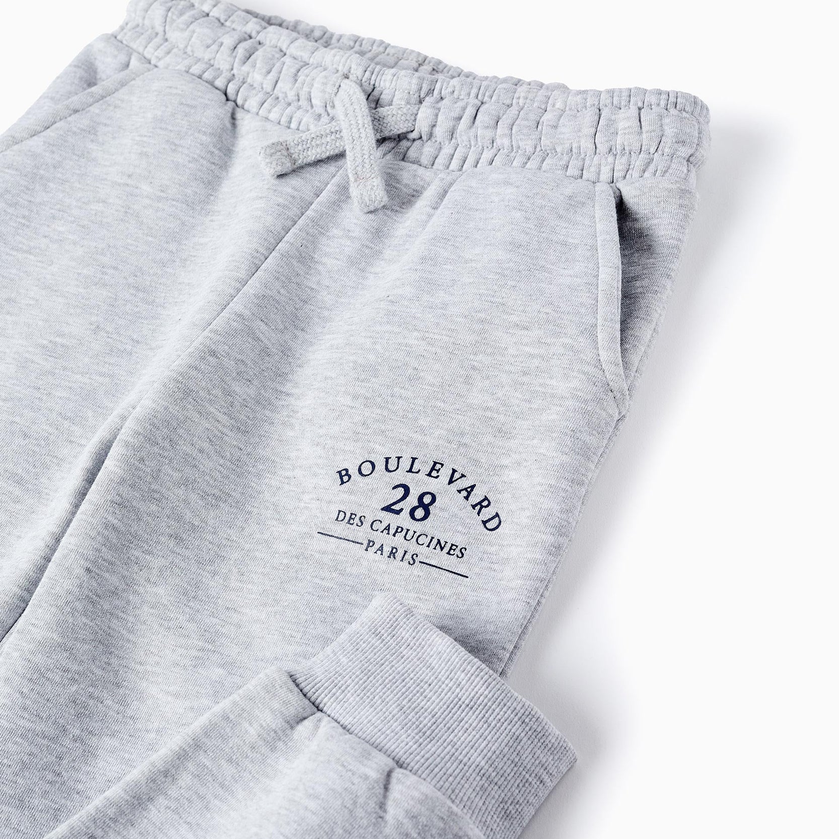 Fleece Cotton Joggers for Boys 'ZY Paris', Grey