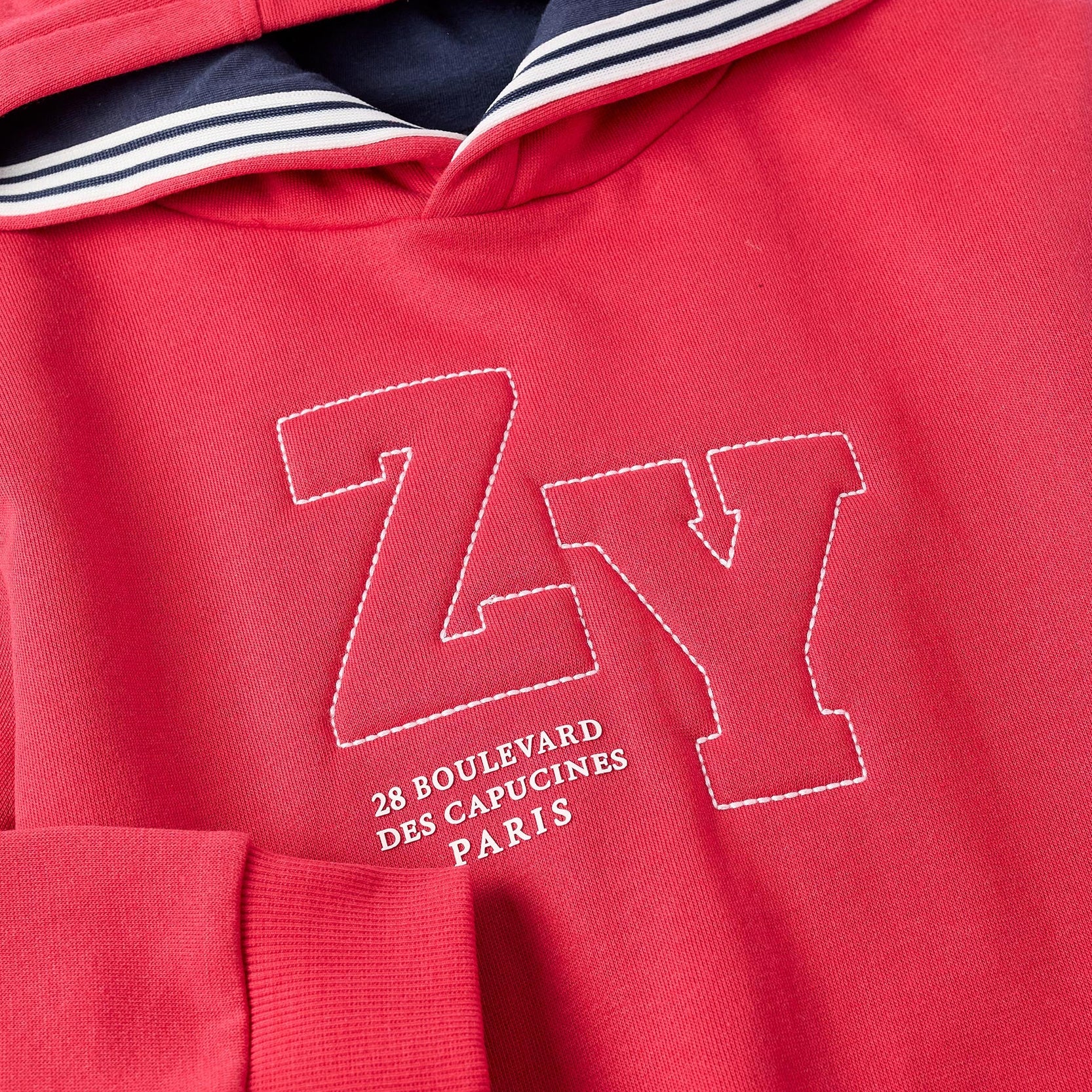 Fleece Hooded Jacket for Boys 'ZY Paris', Red