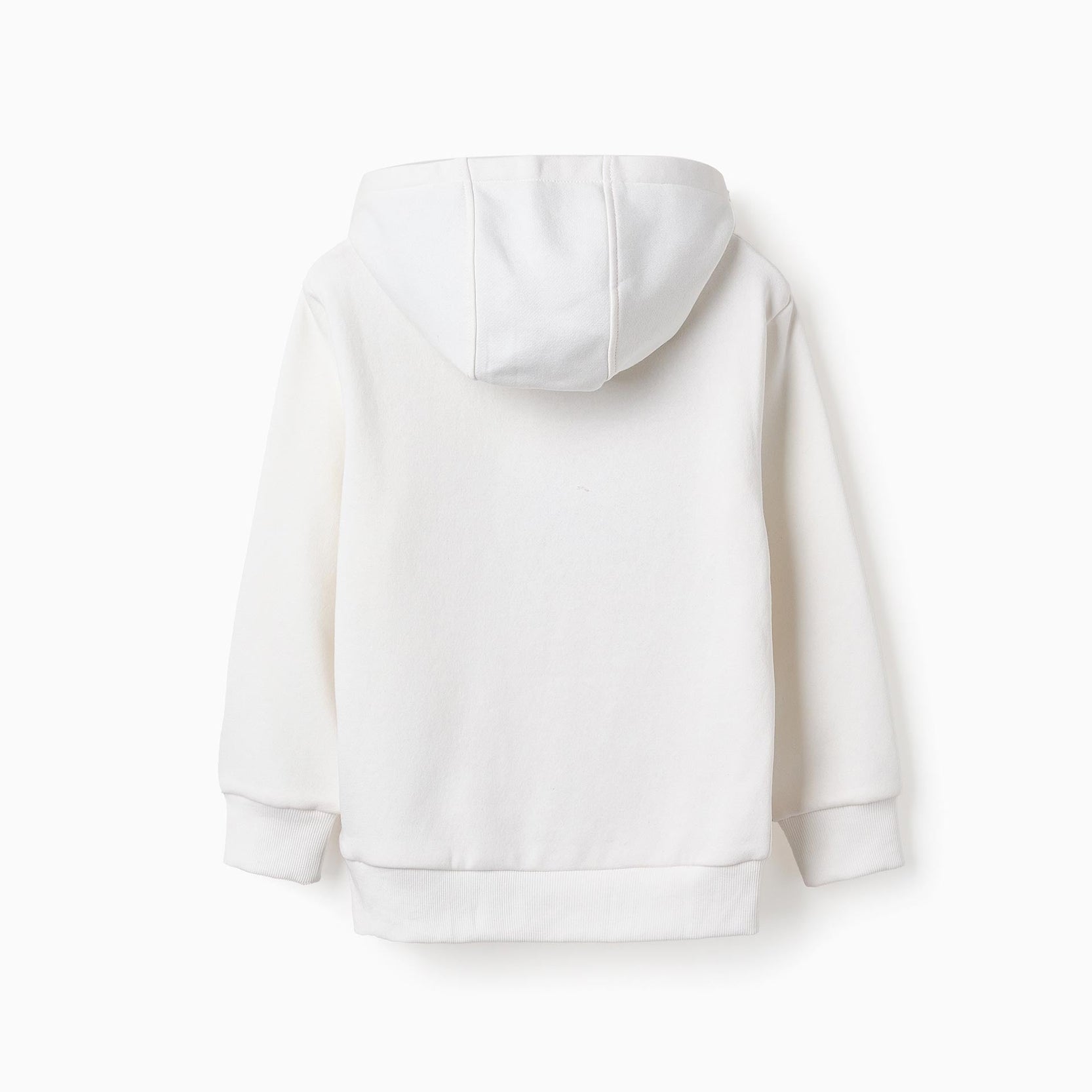Fleece Hooded Jacket for Boys 'ZY Paris', White