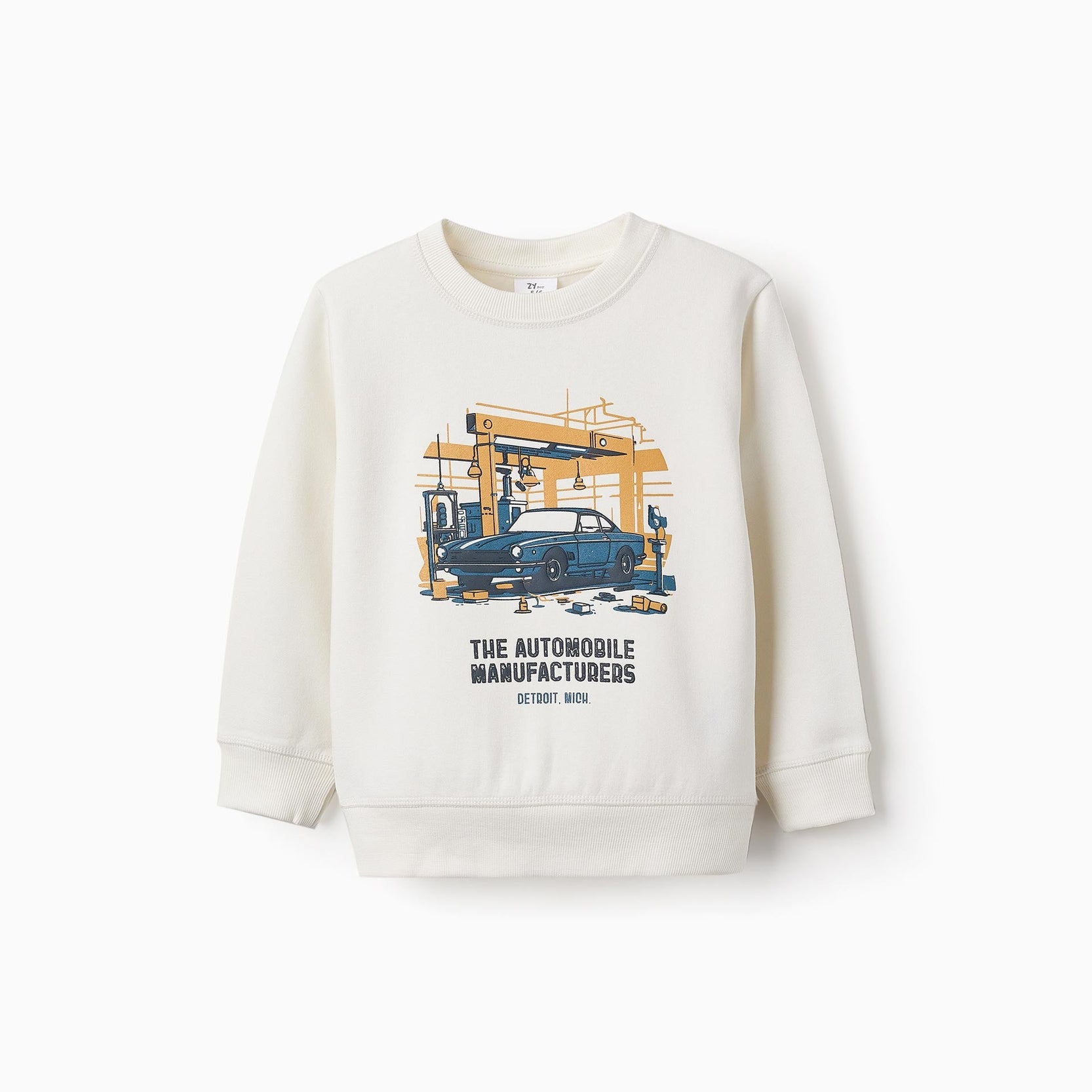 Fleece Sweatshirt for Boys 'Detroit', White