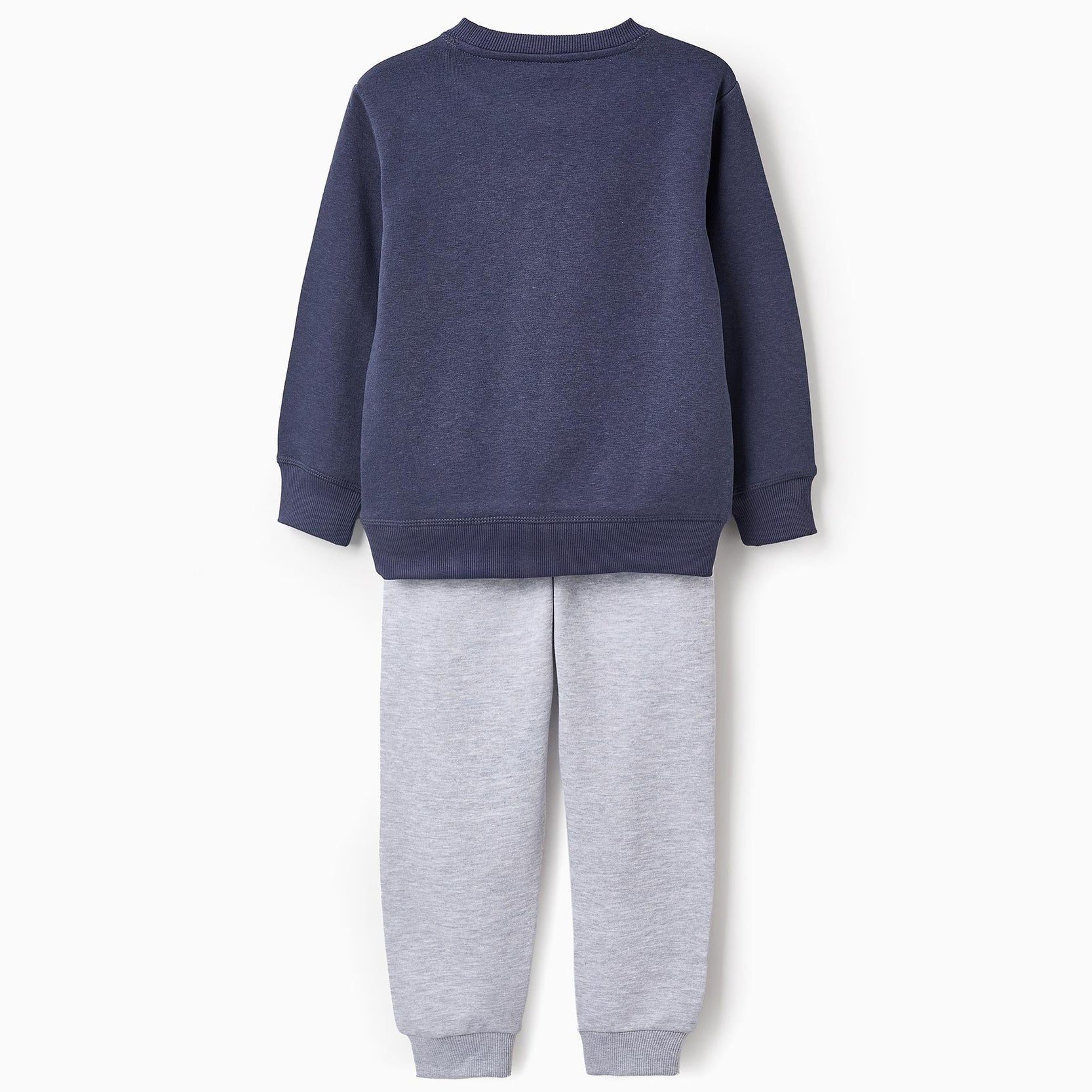 Fleece Sweatshirt + Trousers for Boys 'Automobile', Blue/Grey