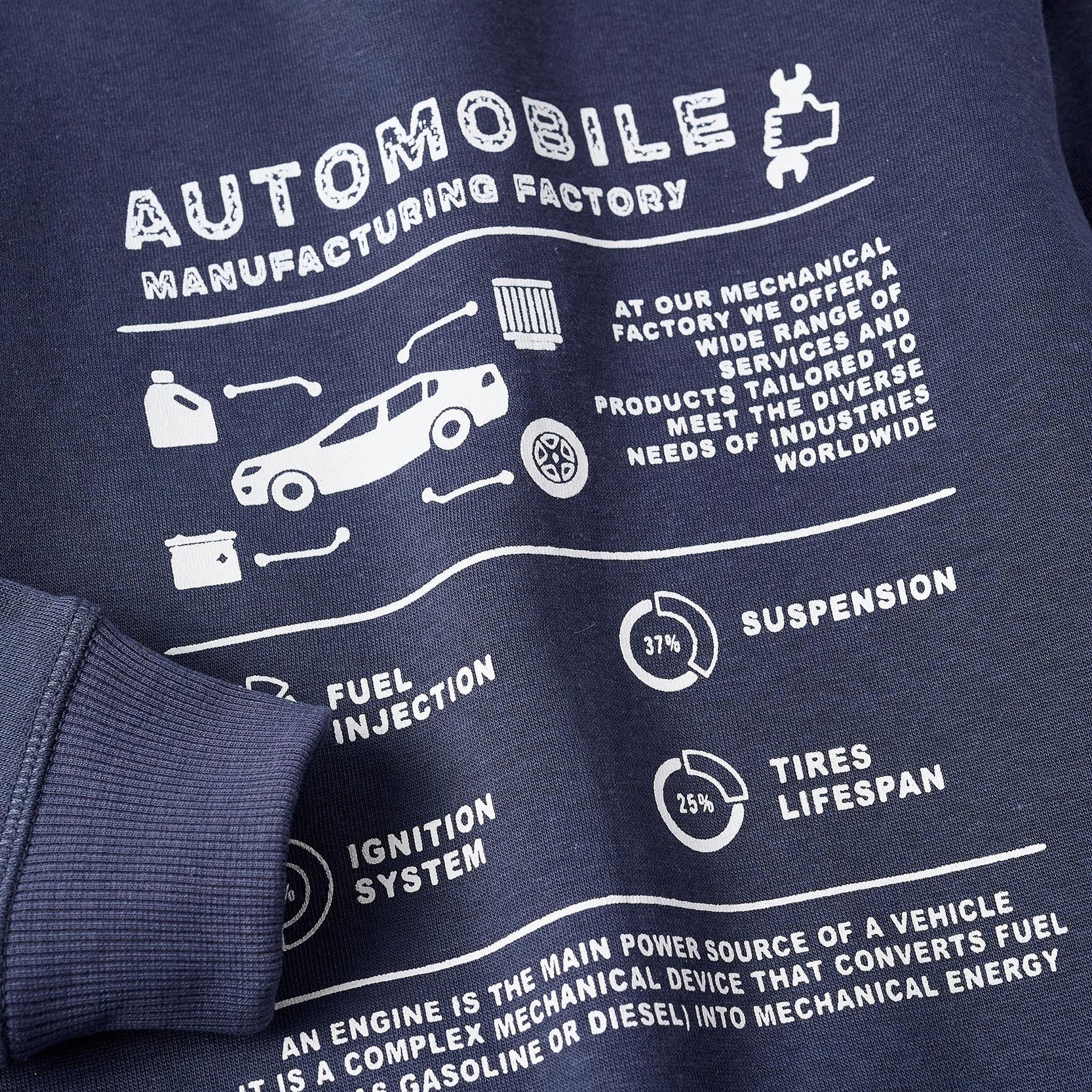 Fleece Sweatshirt + Trousers for Boys 'Automobile', Blue/Grey