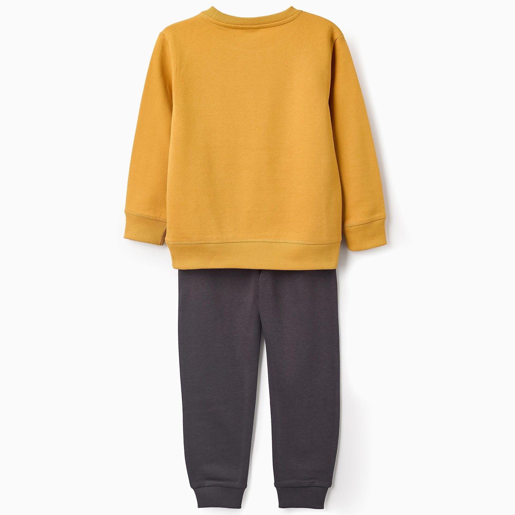 Fleece Sweatshirt + Trousers for Boys 'Michigan', Yellow/Dark Grey