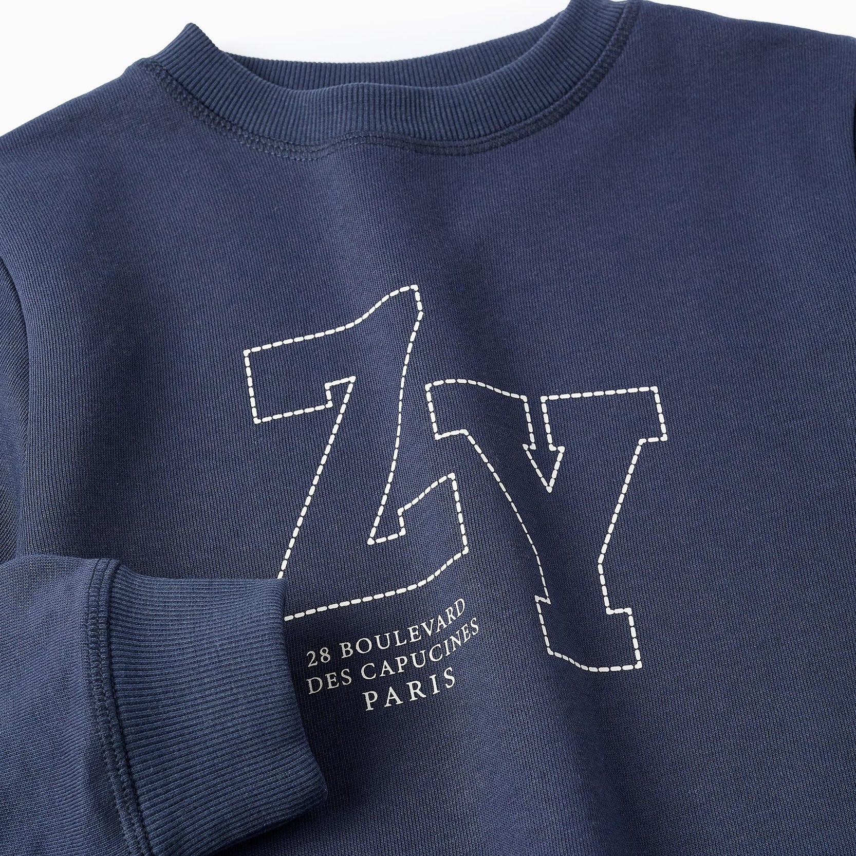 Printed Sweatshirt for Boys 'ZY Paris', Dark Blue