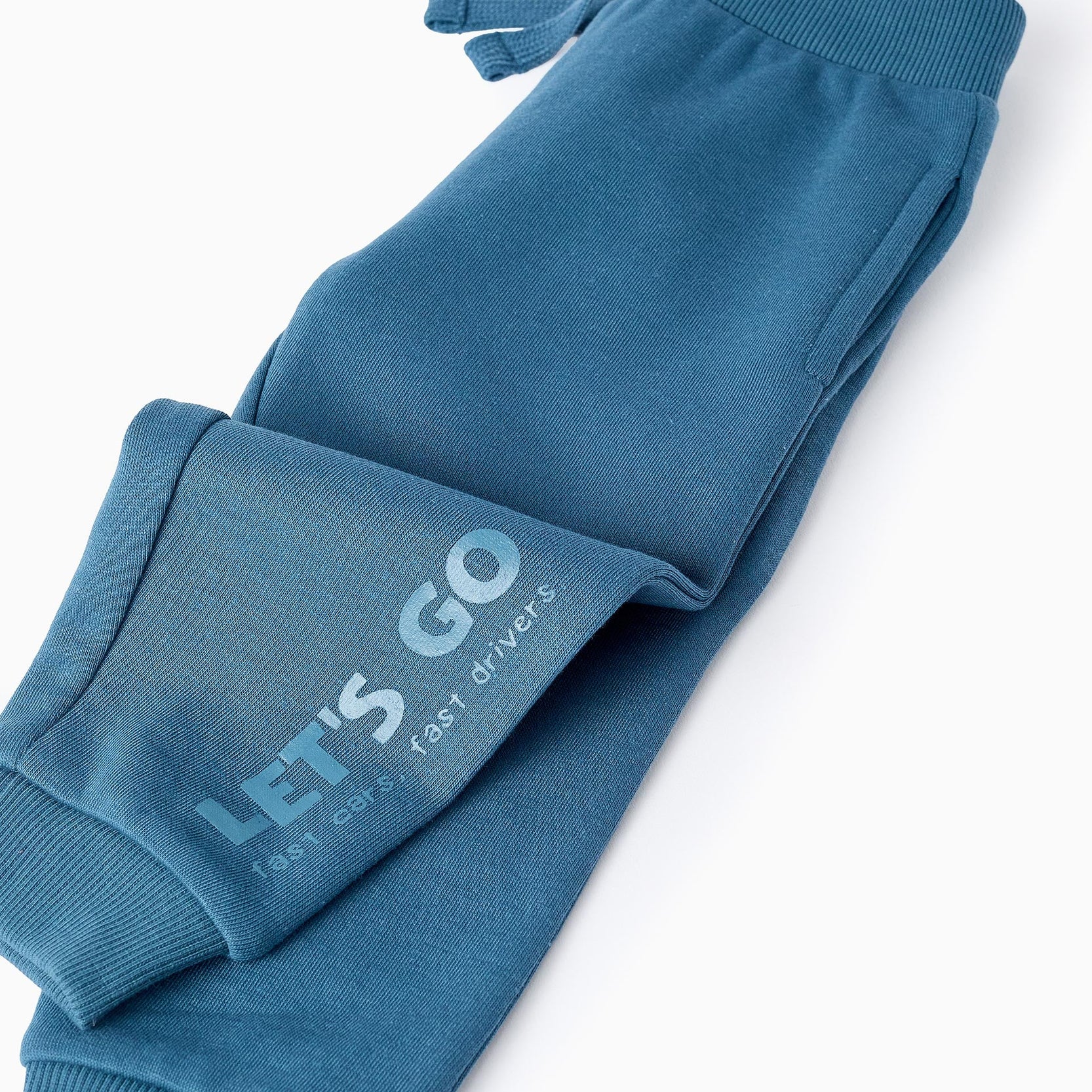 Joggers for Baby Boys 'Let's Go', Turquoise