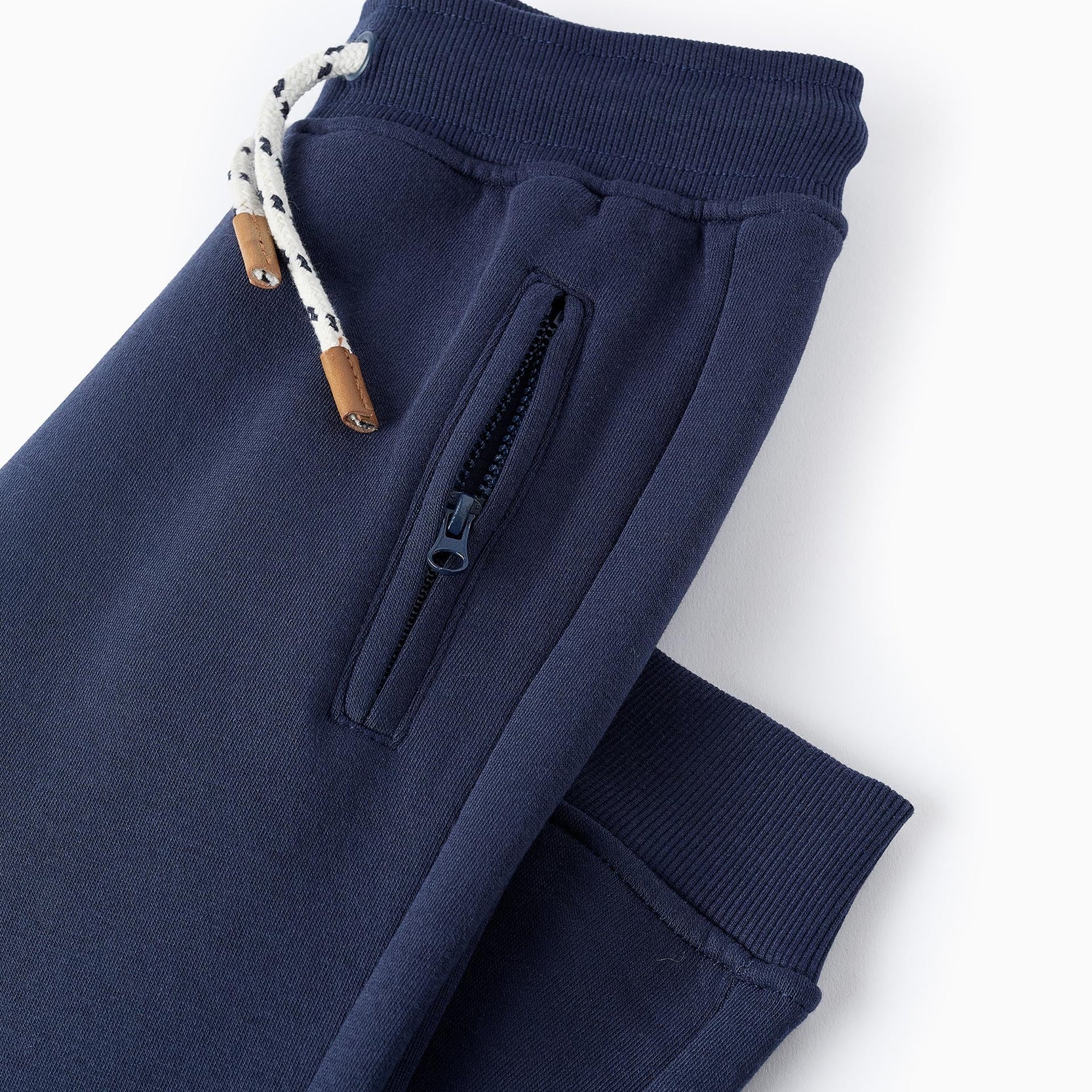 Fleece Joggers with Drawstring for Boys, Dark Blue