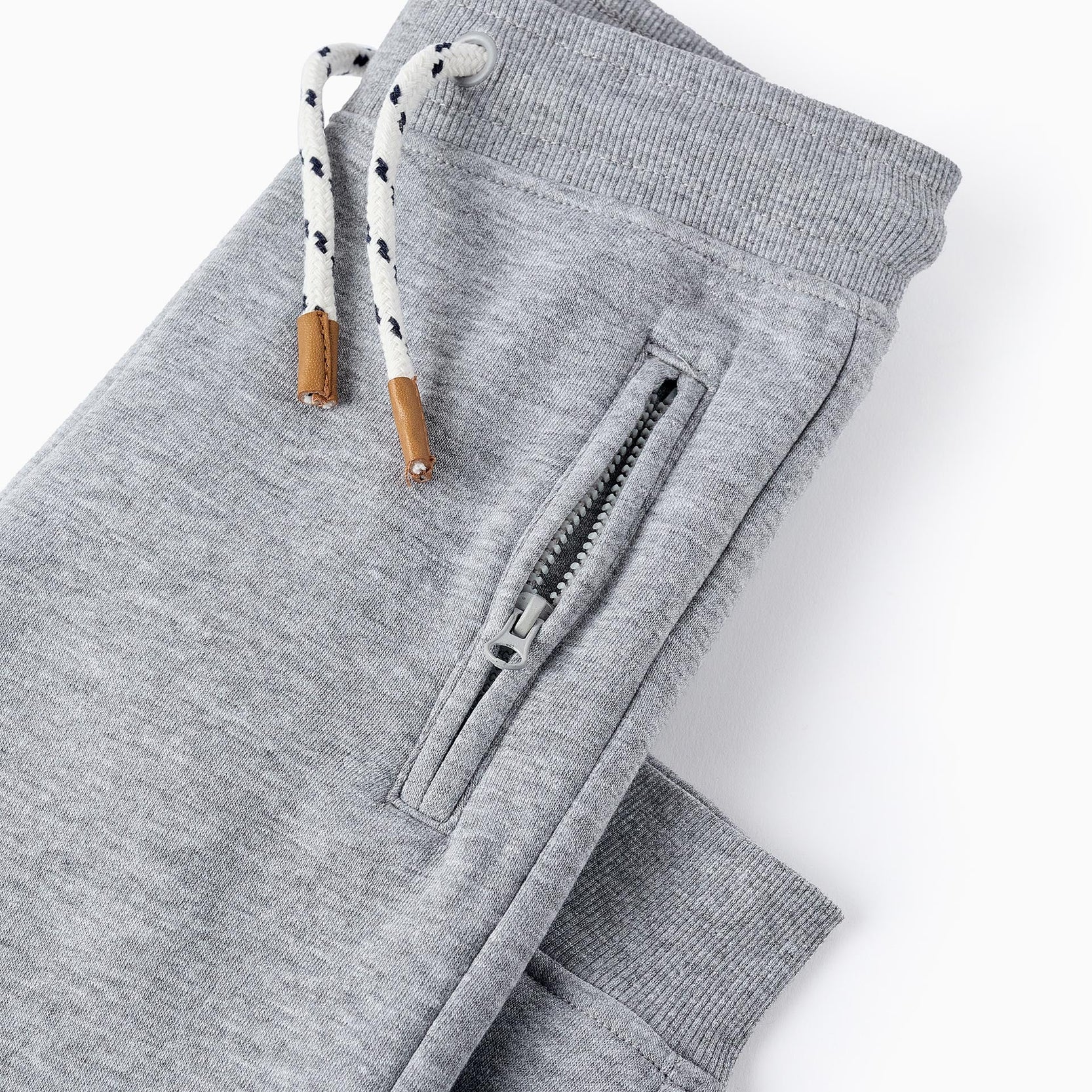 Fleece Joggers with Drawstring for Boys, Grey