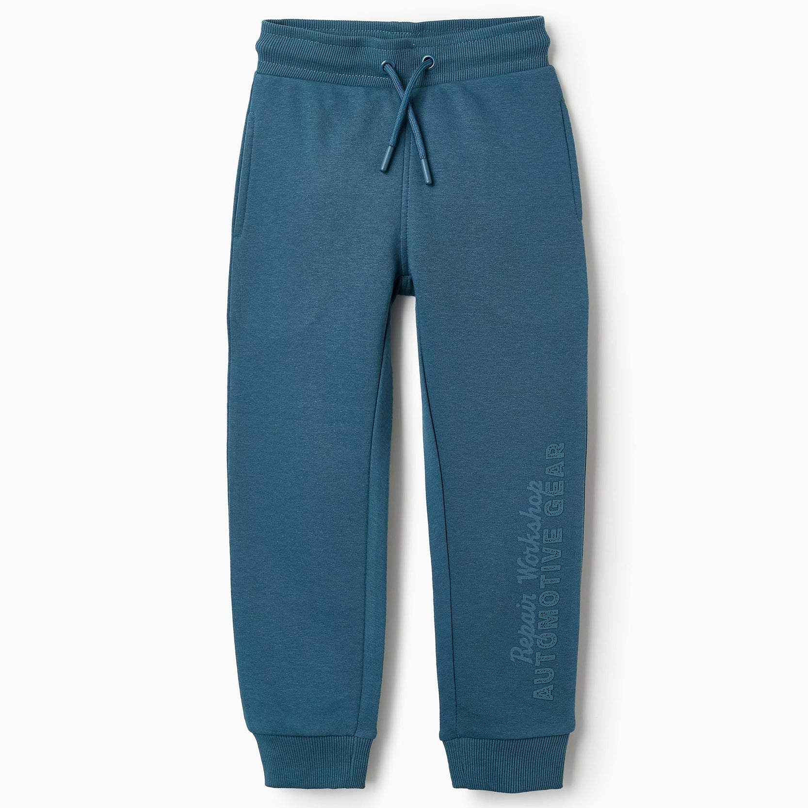 Fleece Joggers for Boys 'Automotive Gear', Turquoise