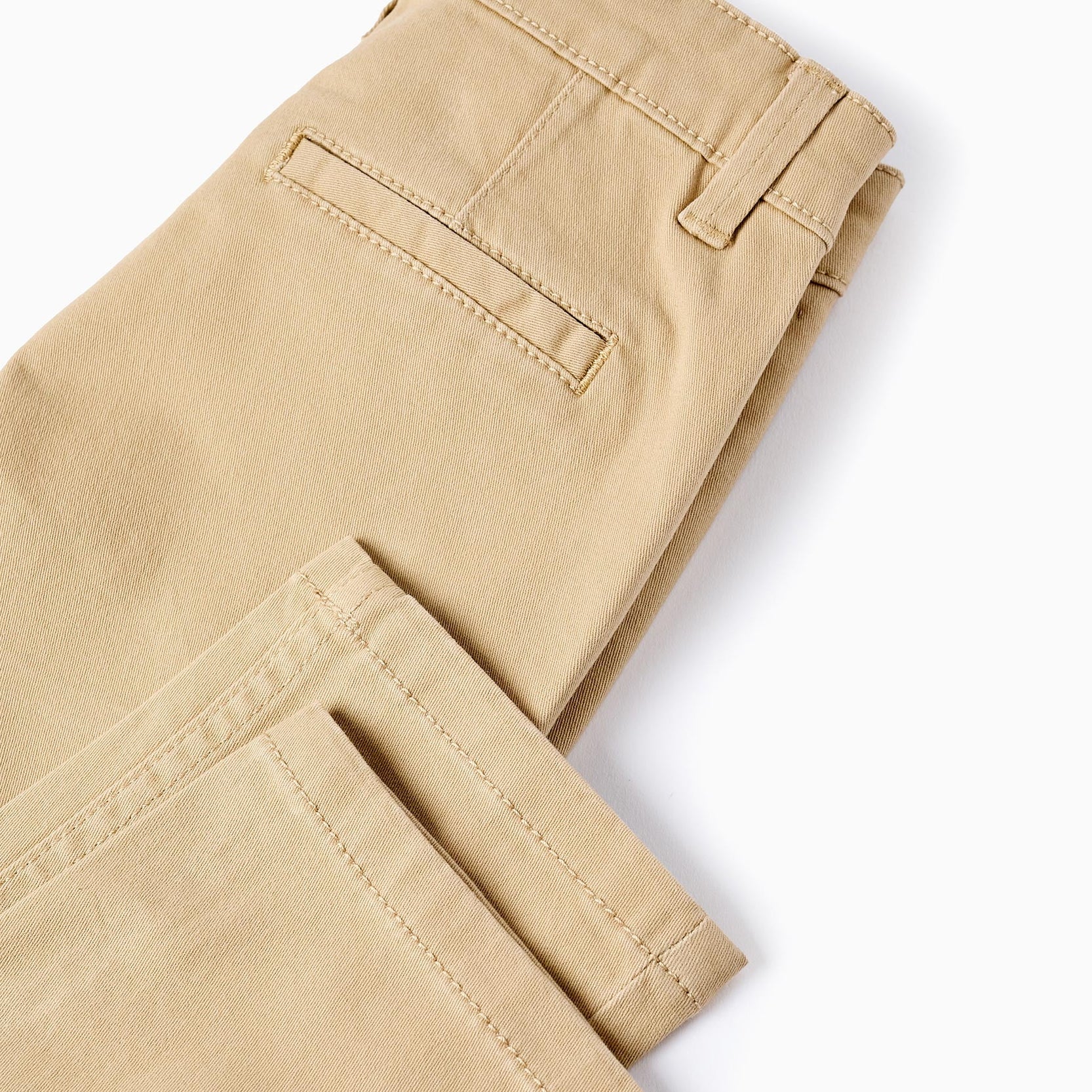 Chino Twill Trousers for Boys 'Slim Fit', Beige