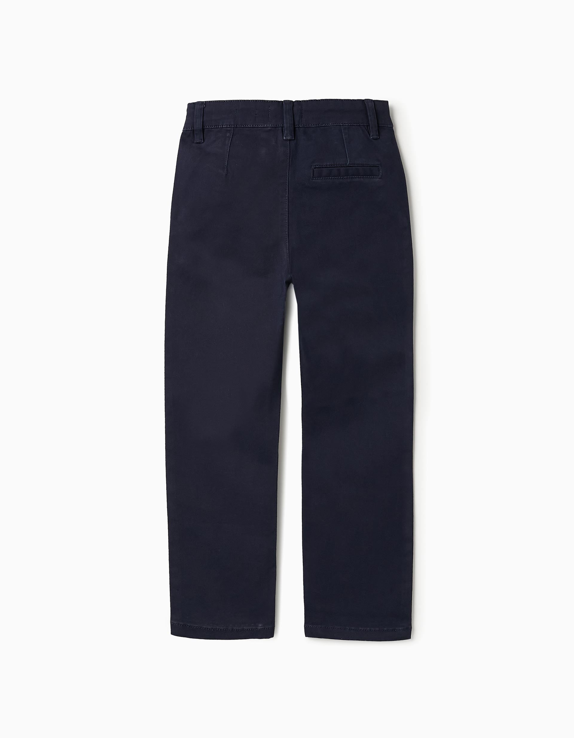 Chino Twill Trousers for Boys 'Slim Fit', Dark Blue