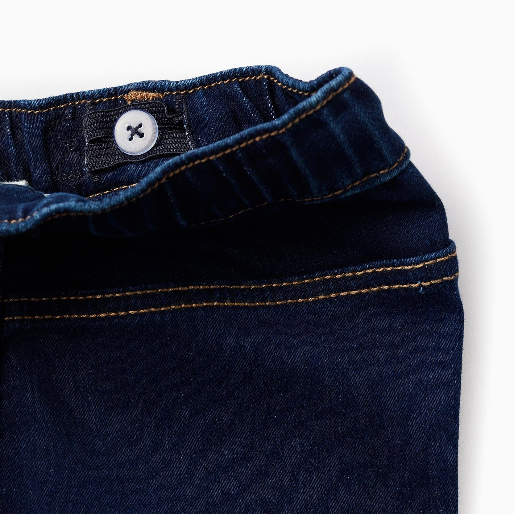 Denim Trousers for Baby Girls, Dark Blue