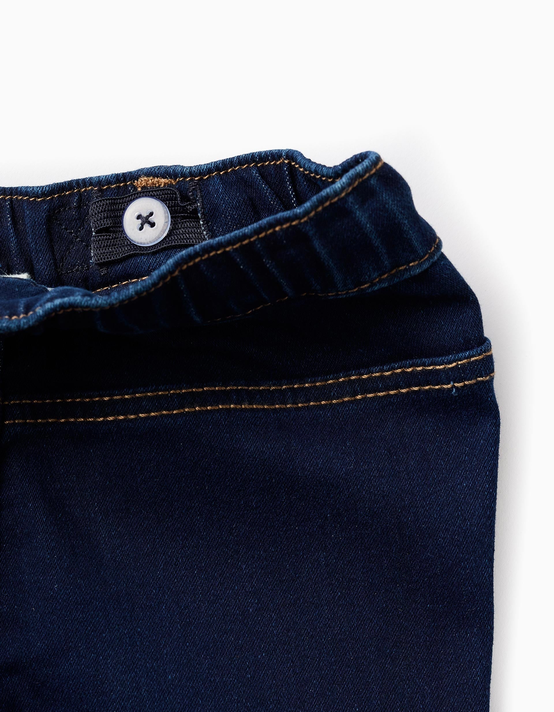 Denim Trousers for Baby Girls, Dark Blue