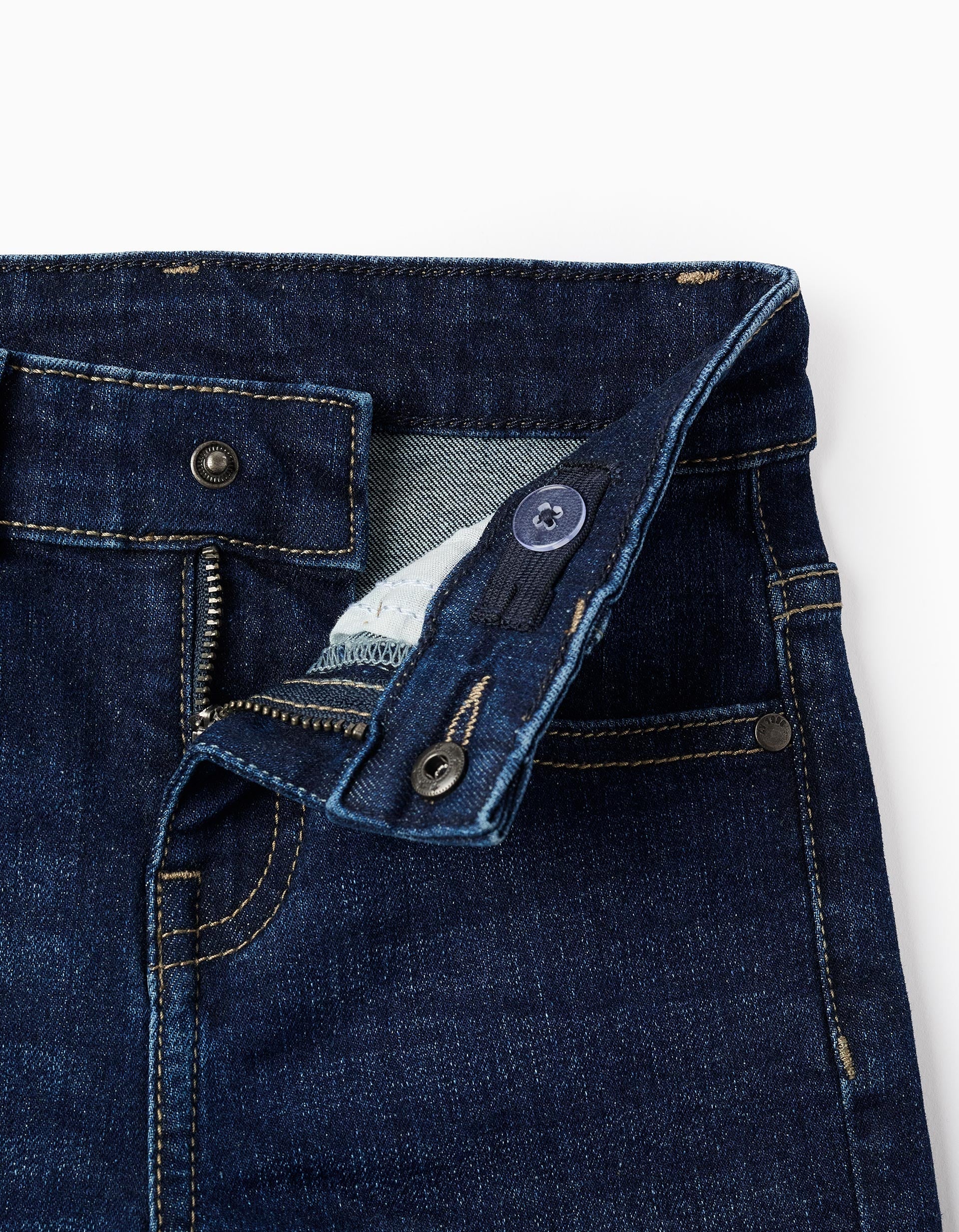 Denim Trousers for Boys Slim Fit, Dark Blue