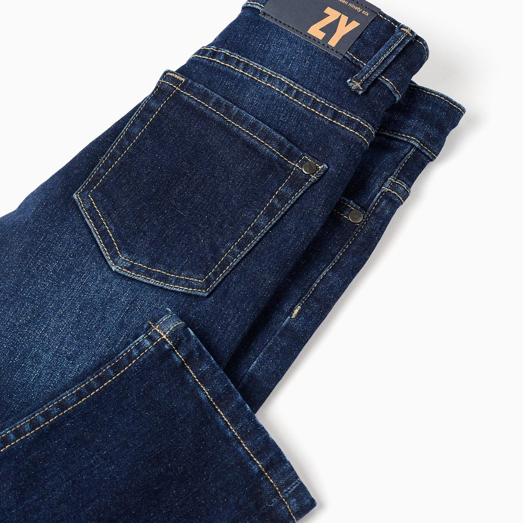 Denim Trousers for Boys Slim Fit, Dark Blue