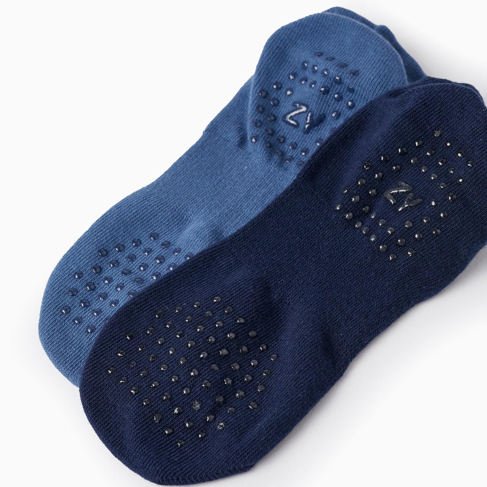 Pack of 2 Pairs of Non-Slip Socks for Boys, Blue