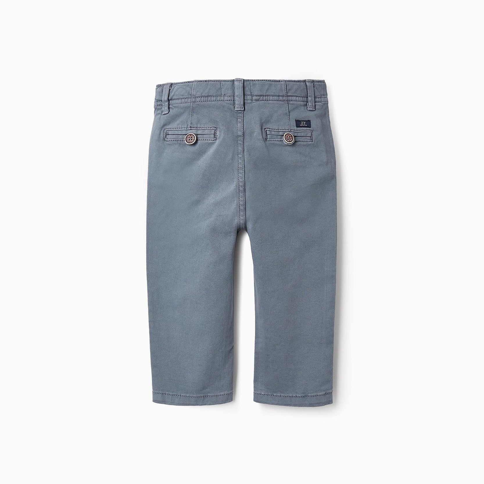 Twill Chino Trousers for Baby Boys, Blue
