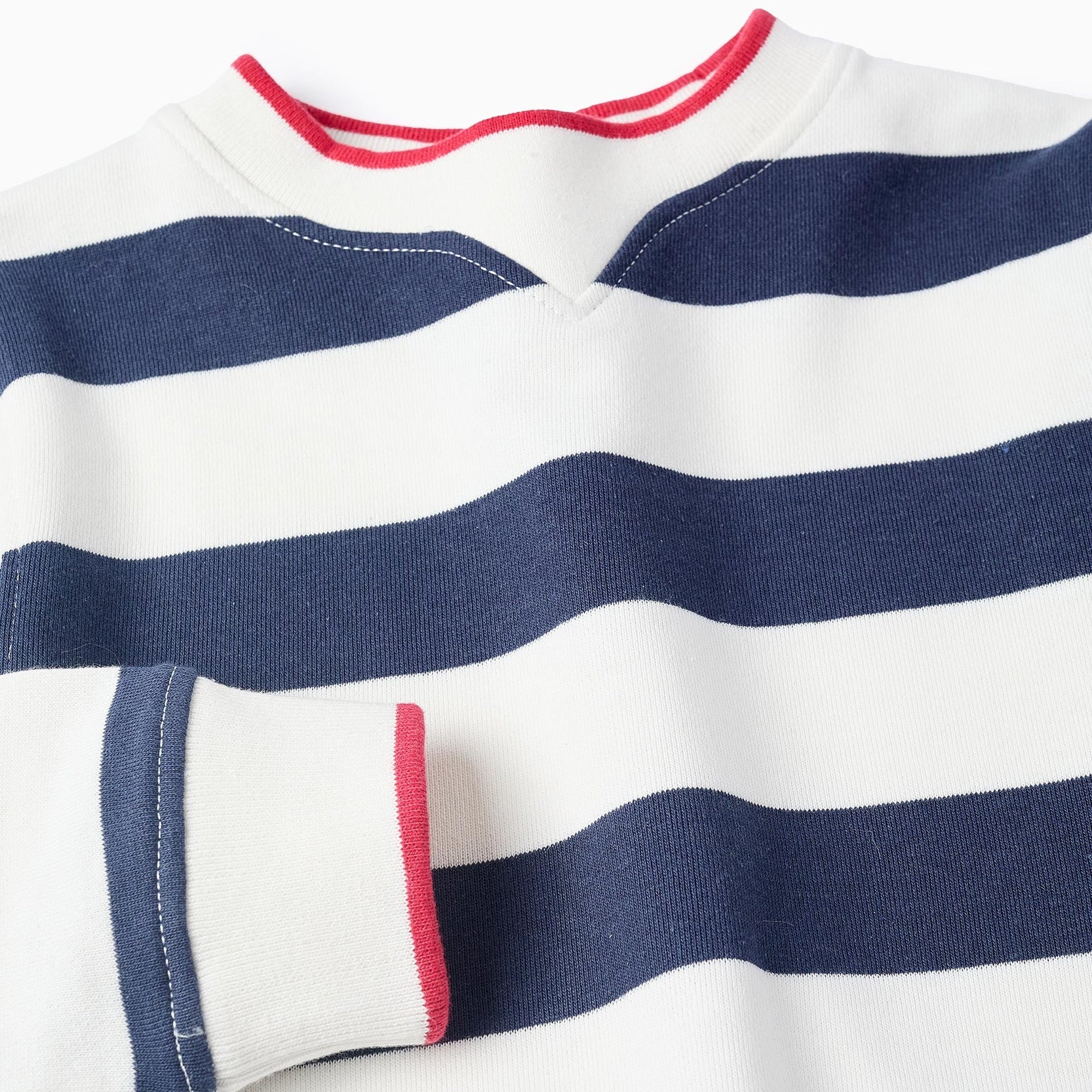 Striped Sweatshirt for boys, Blue/White