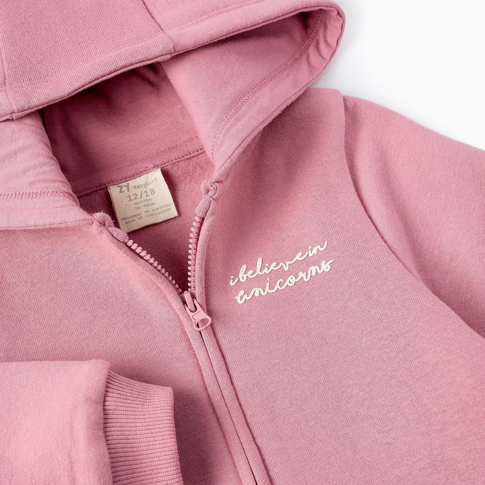 Jacket + T-shirt + Joggers for Baby Girls 'Unicorns', Pink