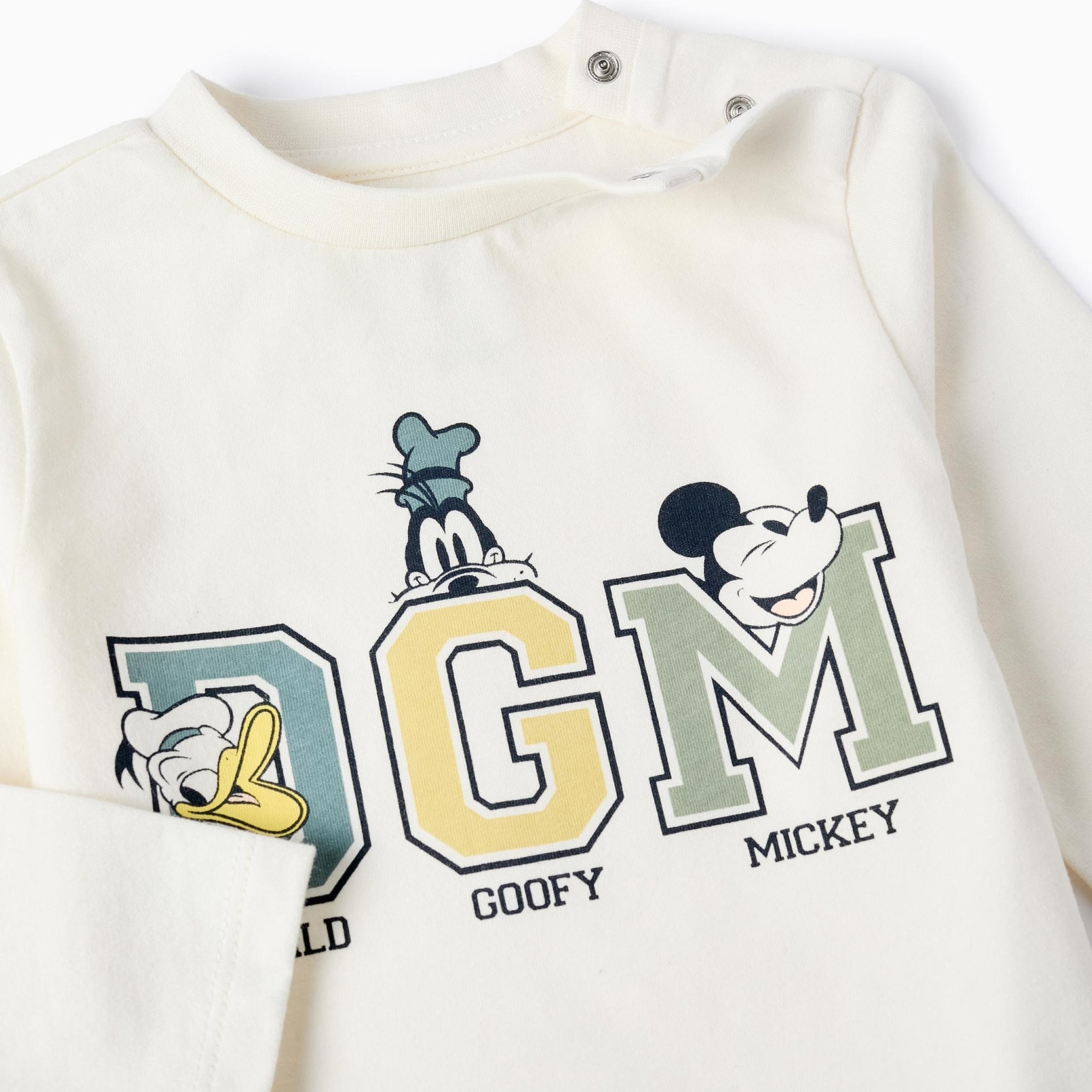 Long-sleeved T-shirt for Baby Boys 'Mickey & Friends', White