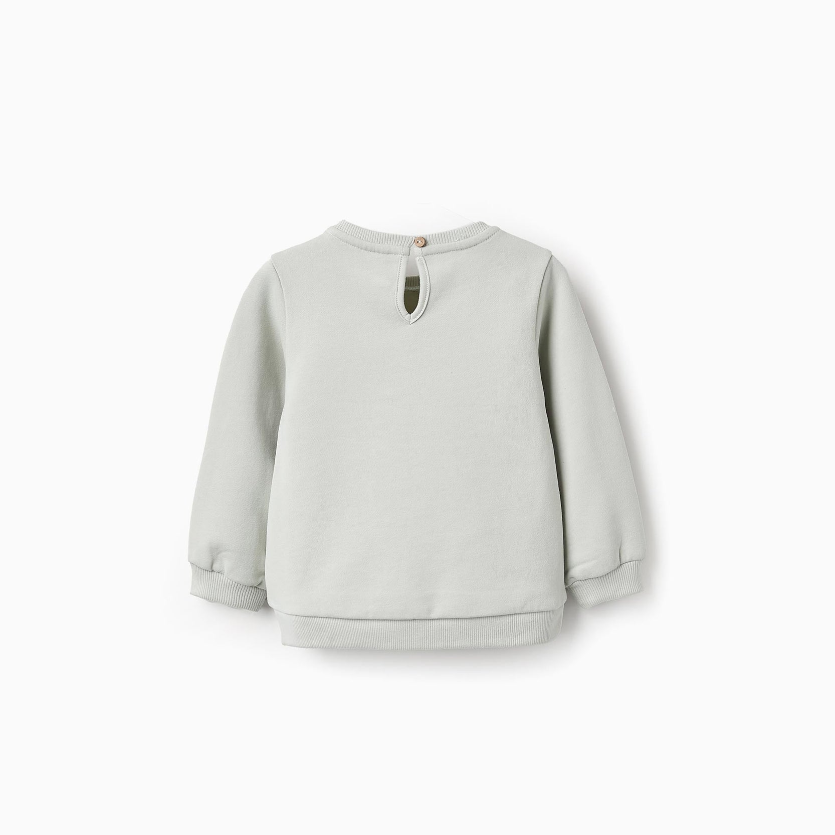 Fleece Cotton Sweatshirt for Baby Girls 'New York', Aqua Green