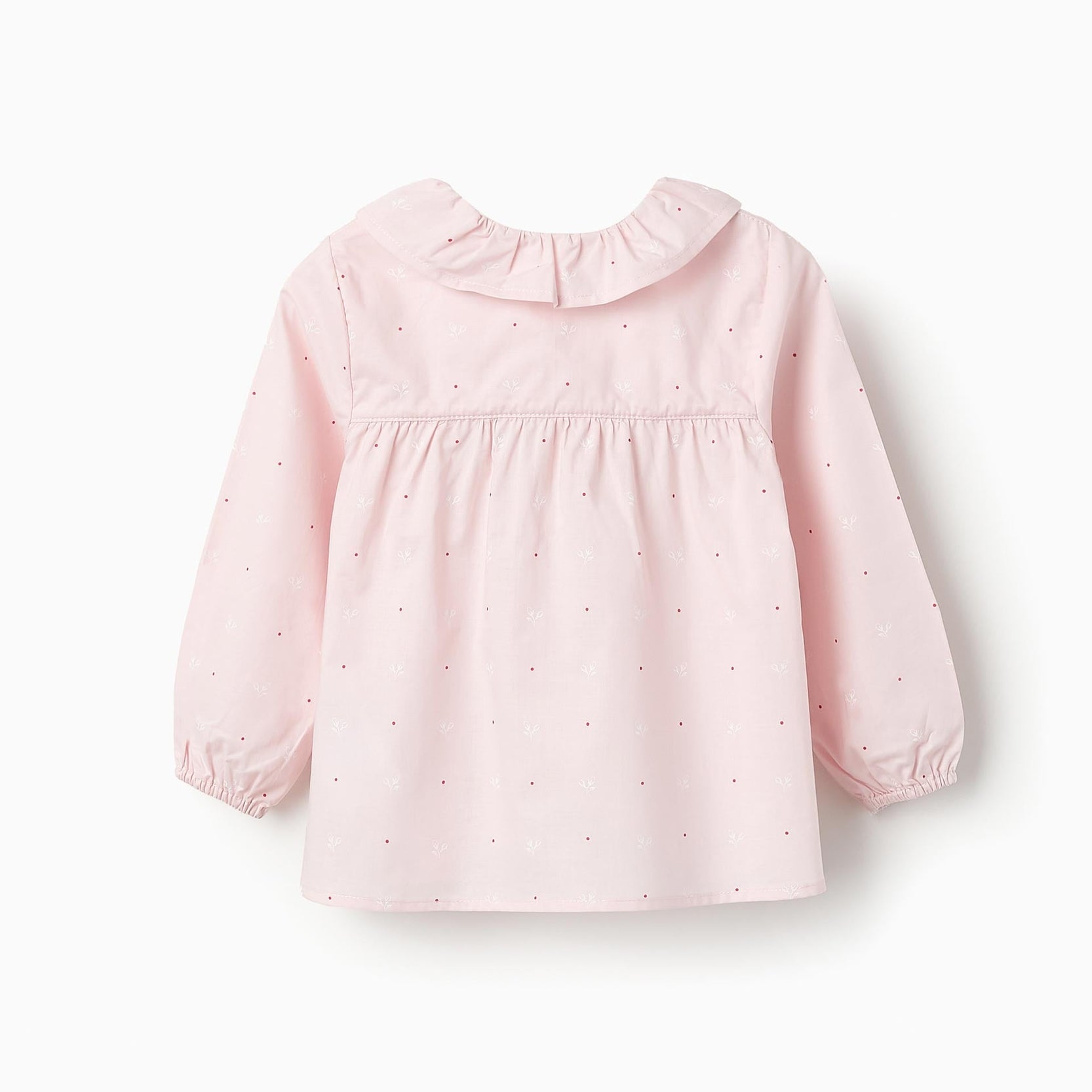 Floral Cotton Blouse for Baby Girls, Pink