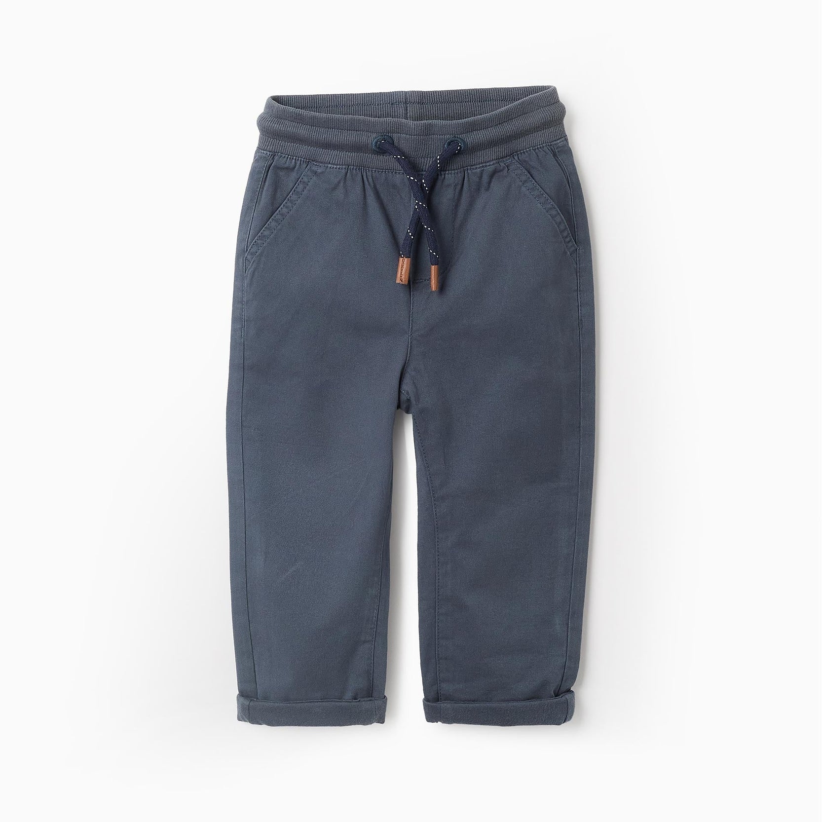 Trousers with Jersey Lining for Baby Boys, Dark Blue