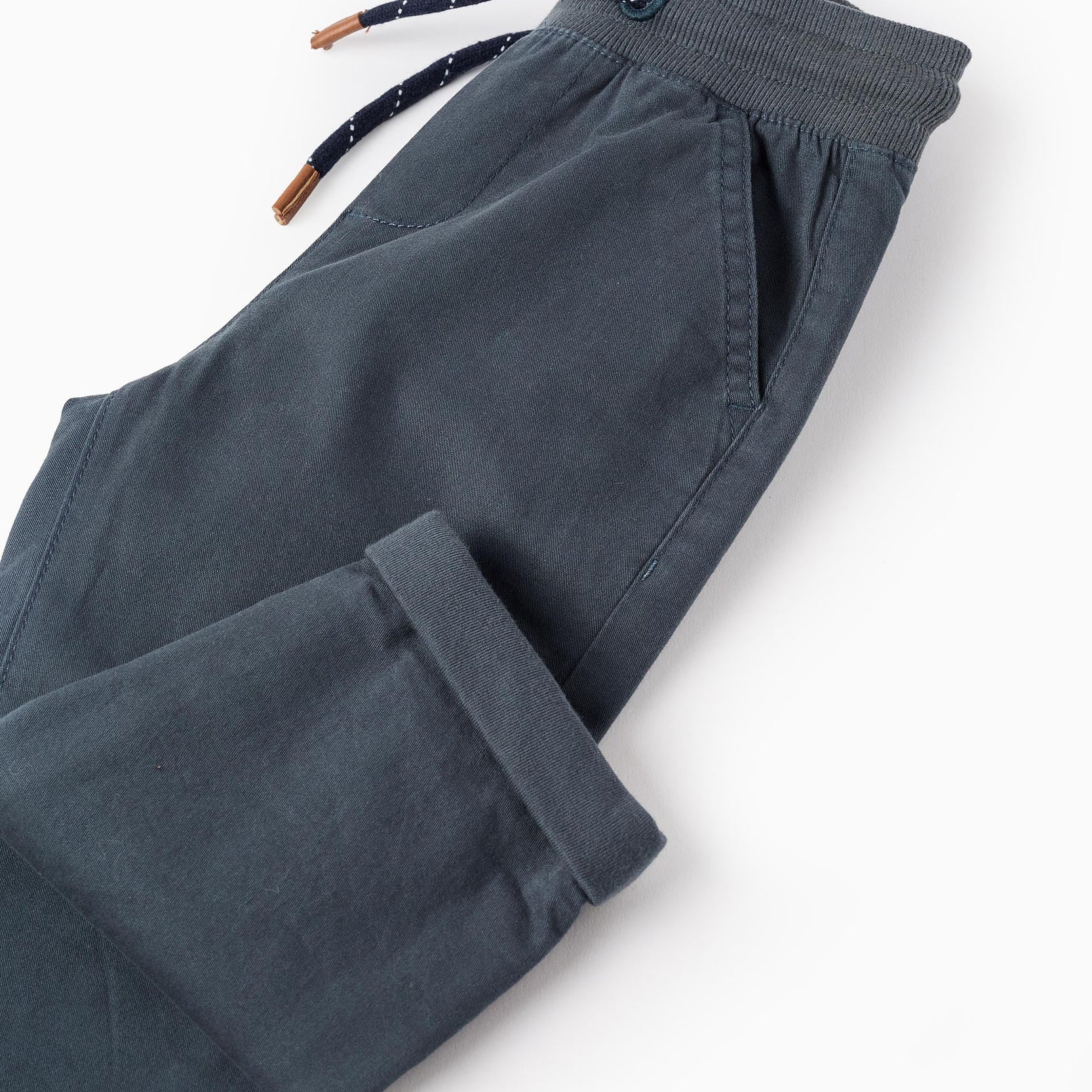 Trousers with Jersey Lining for Baby Boys, Dark Blue