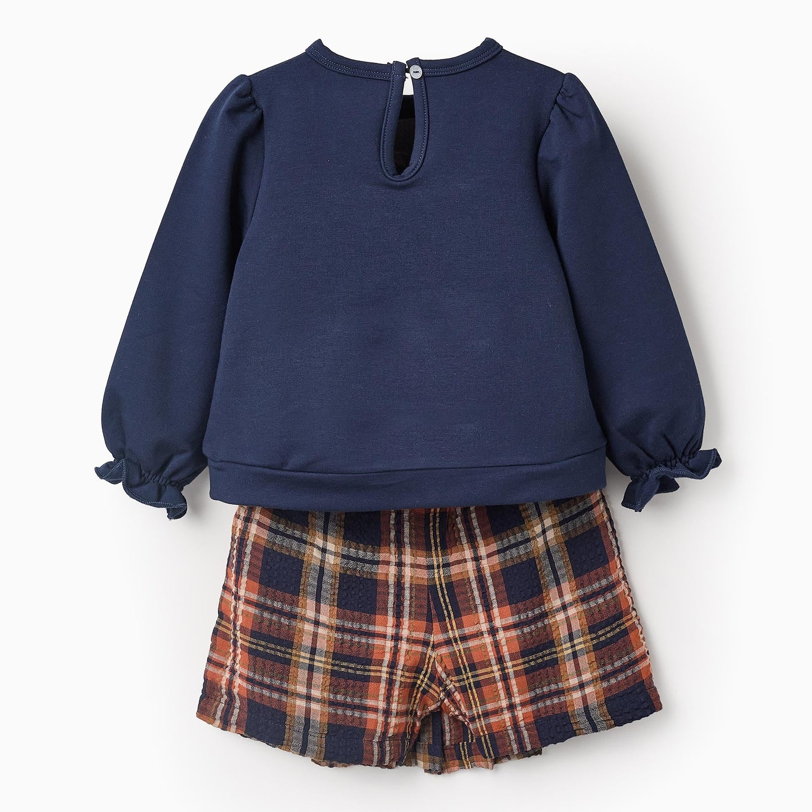 Sweatshirt + Bloomers for Baby Girls 'B&S', Blue/Orange