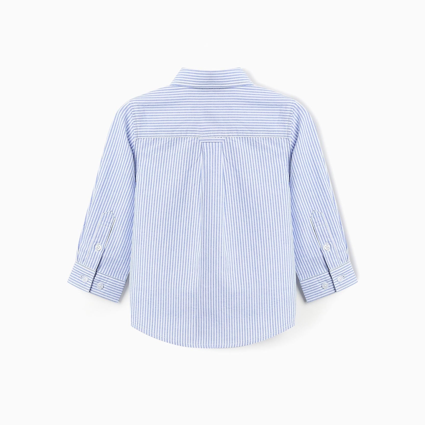 Cotton Striped Shirt for Baby Boys, White/Blue