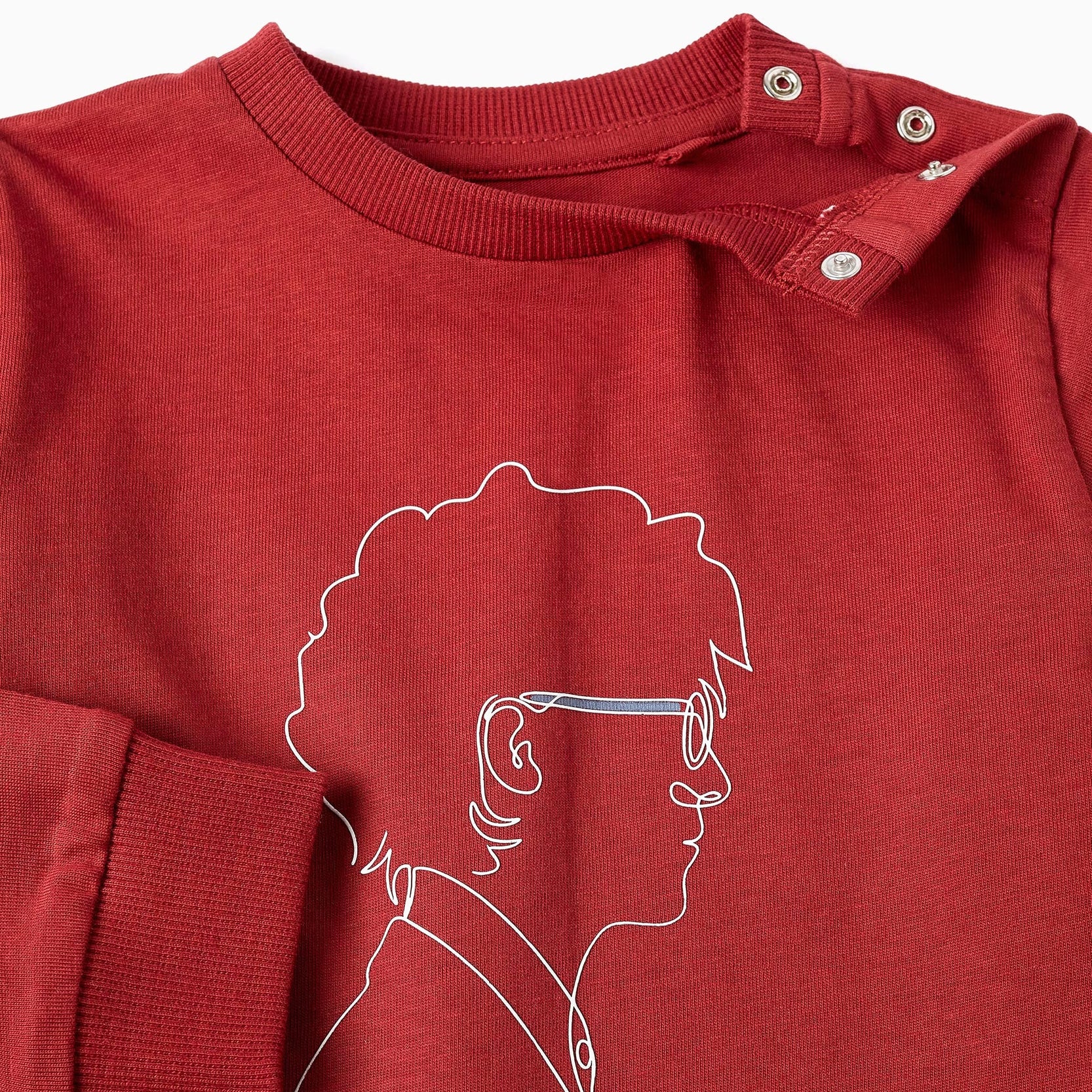 Long Sleeve Cotton T-shirt for Baby Boys 'Write', Red