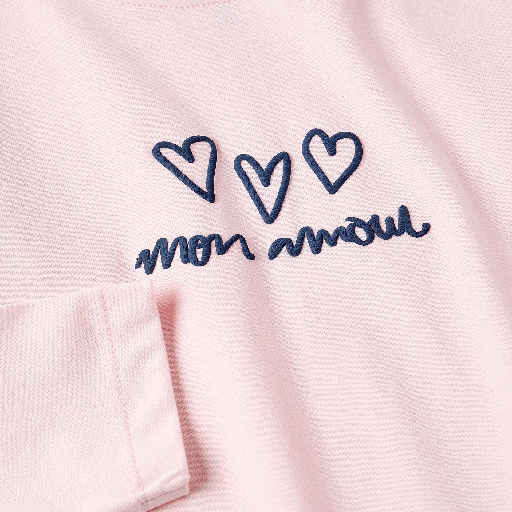 Long-sleeved T-shirt for Girls 'Mon Amour', Pink