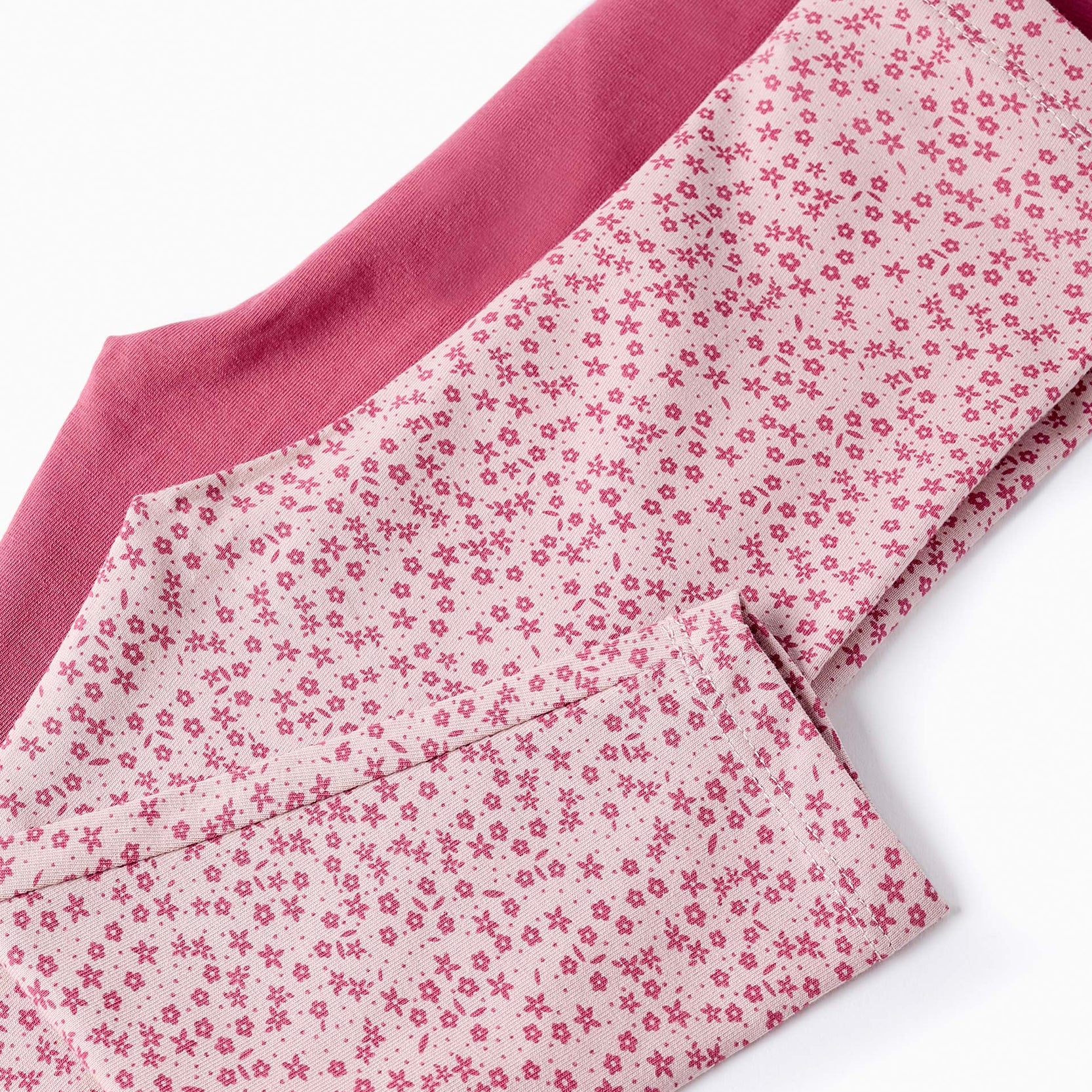 2 Cotton Leggings for Baby Girls, Pink/Floral