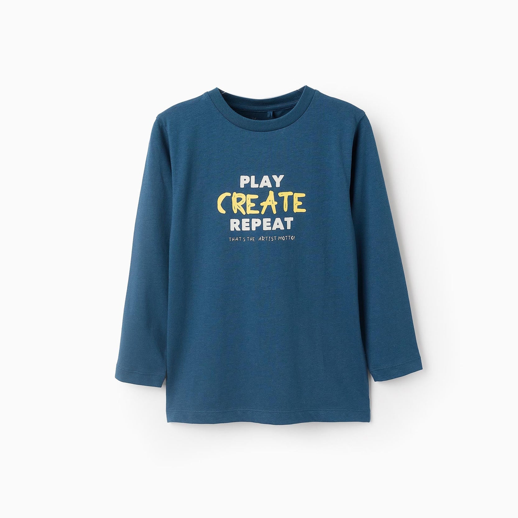 Long Sleeve T-shirt for Boys 'Create', Turquoise