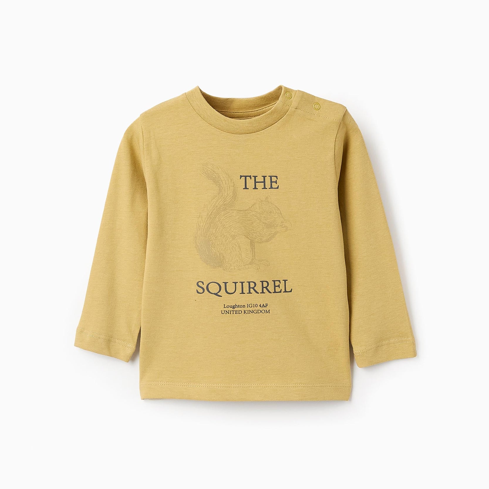 Long Sleeve T-shirt for Baby Boys 'Squirrel', Yellow