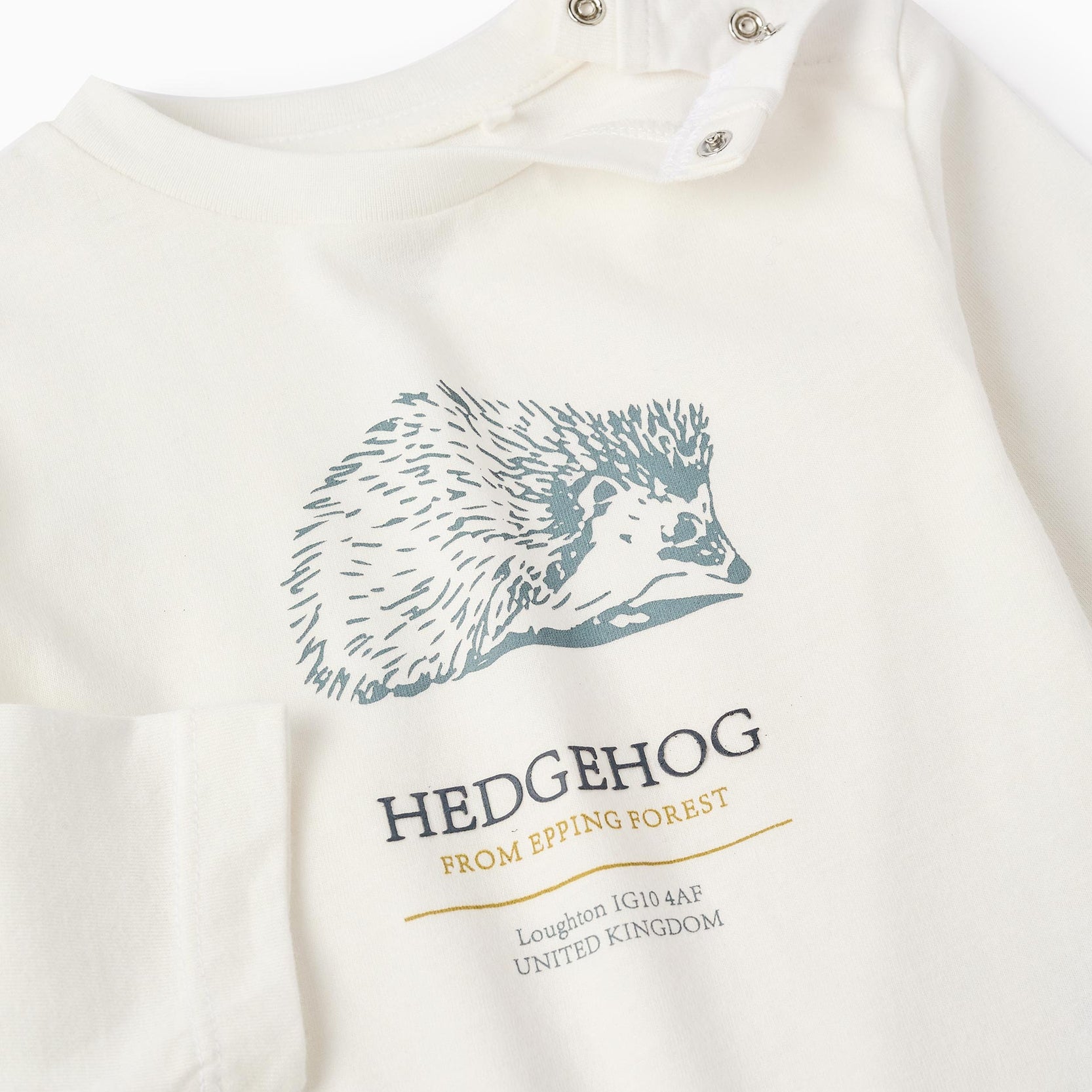 Long Sleeve T-shirt for Baby Boys 'Hedgehog', White