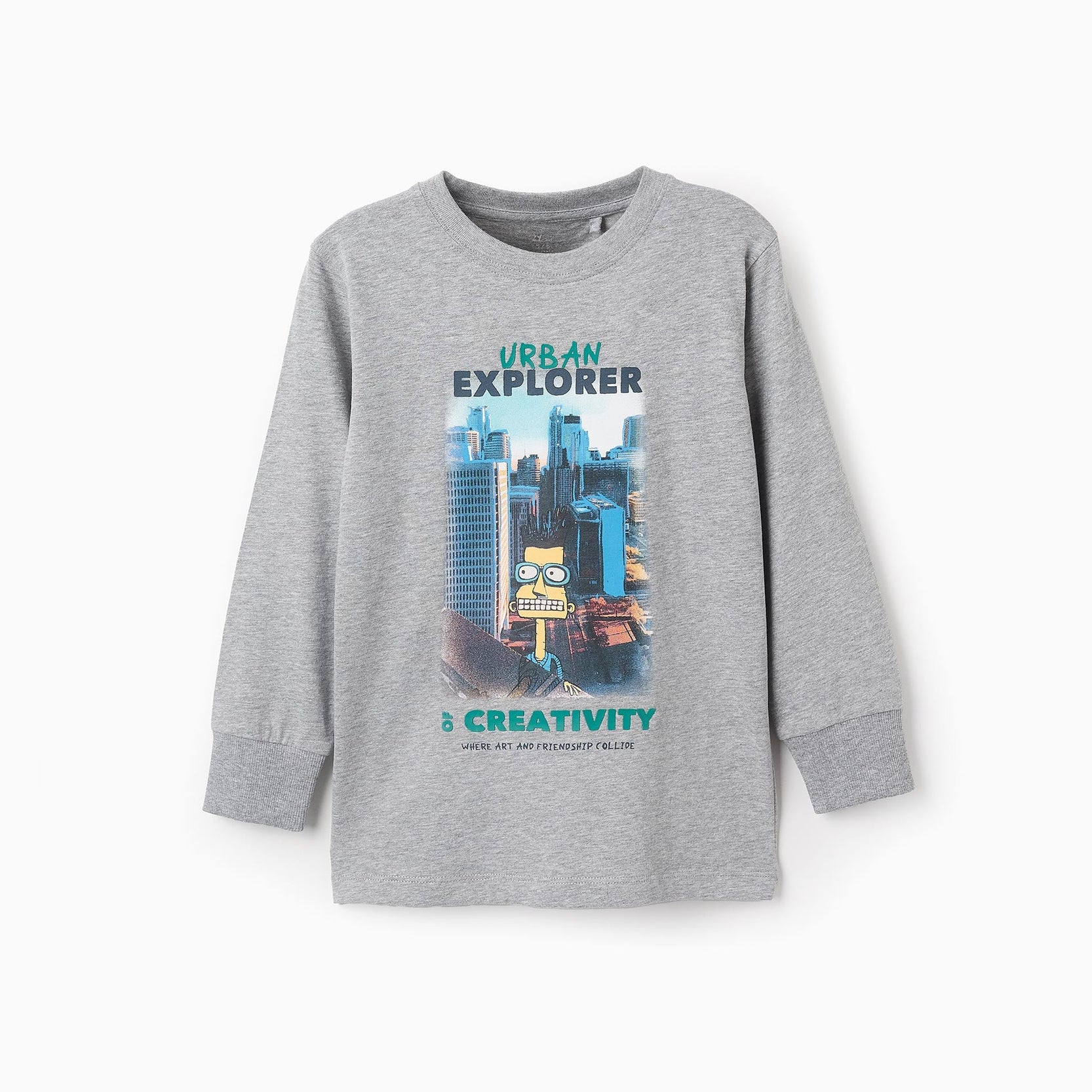 Long Sleeve T-shirt for Boys 'Urban Explorer', Grey