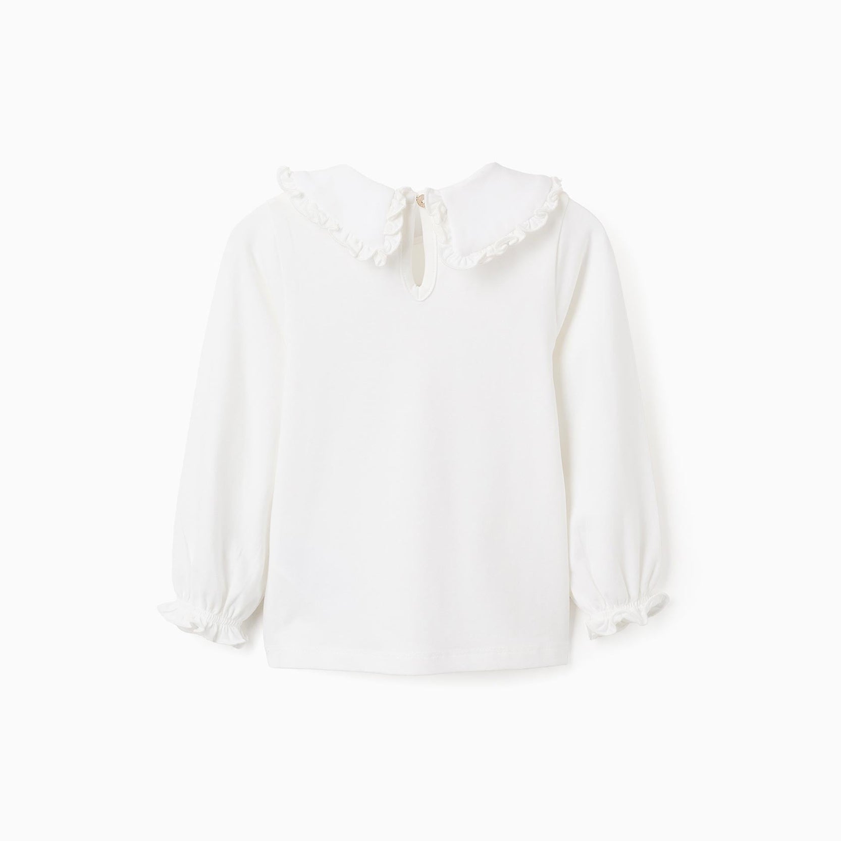 Ruffled T-shirt for Baby Girls, White