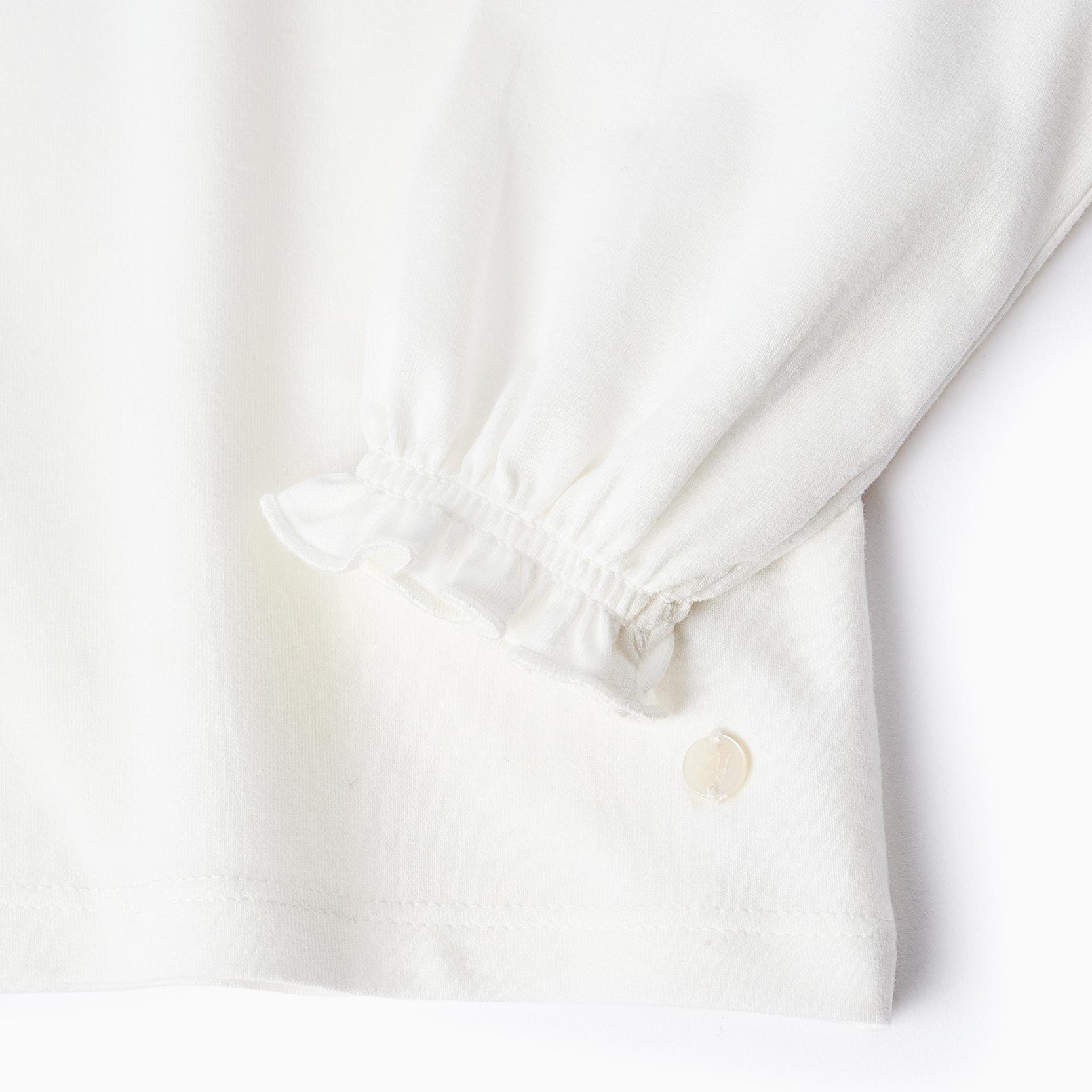 Ruffled T-shirt for Baby Girls, White